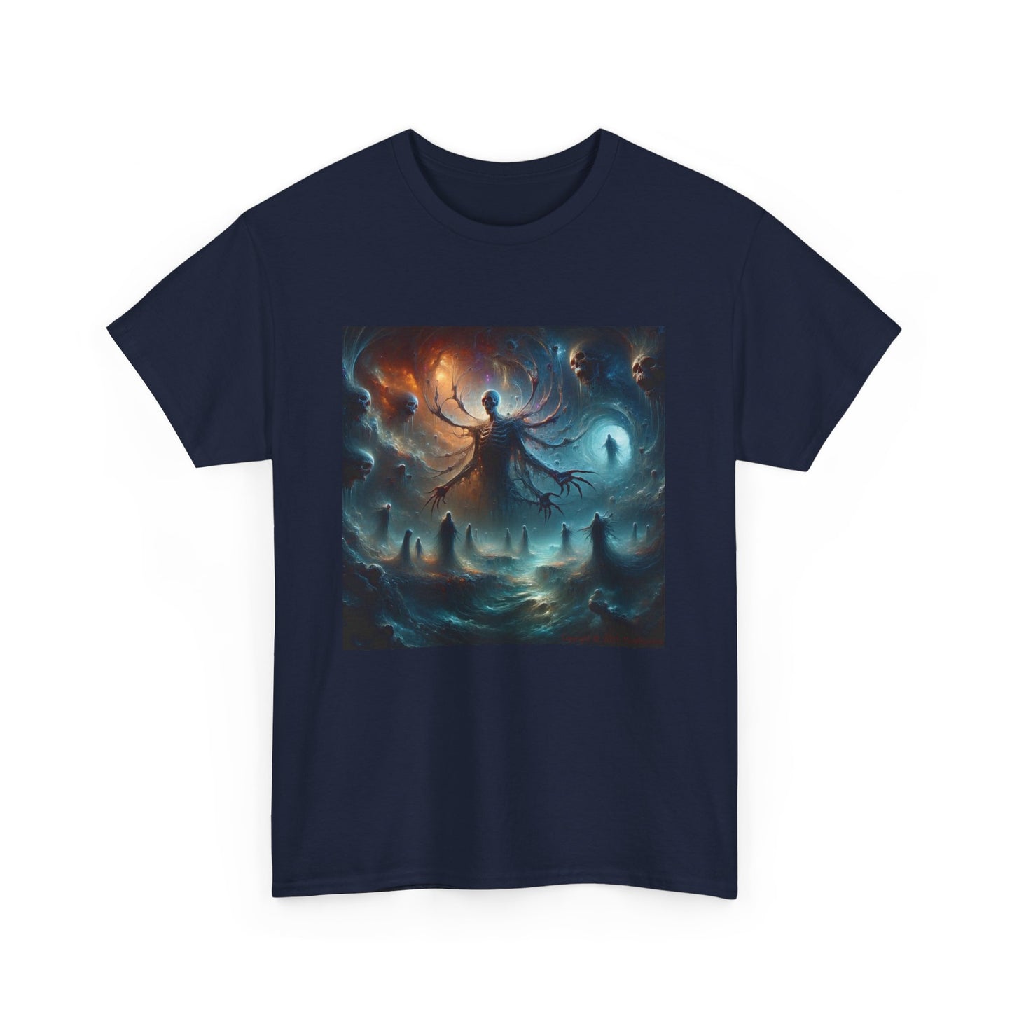 Horror Skeleton Octopuss - Unisex Heavy Cotton Tee