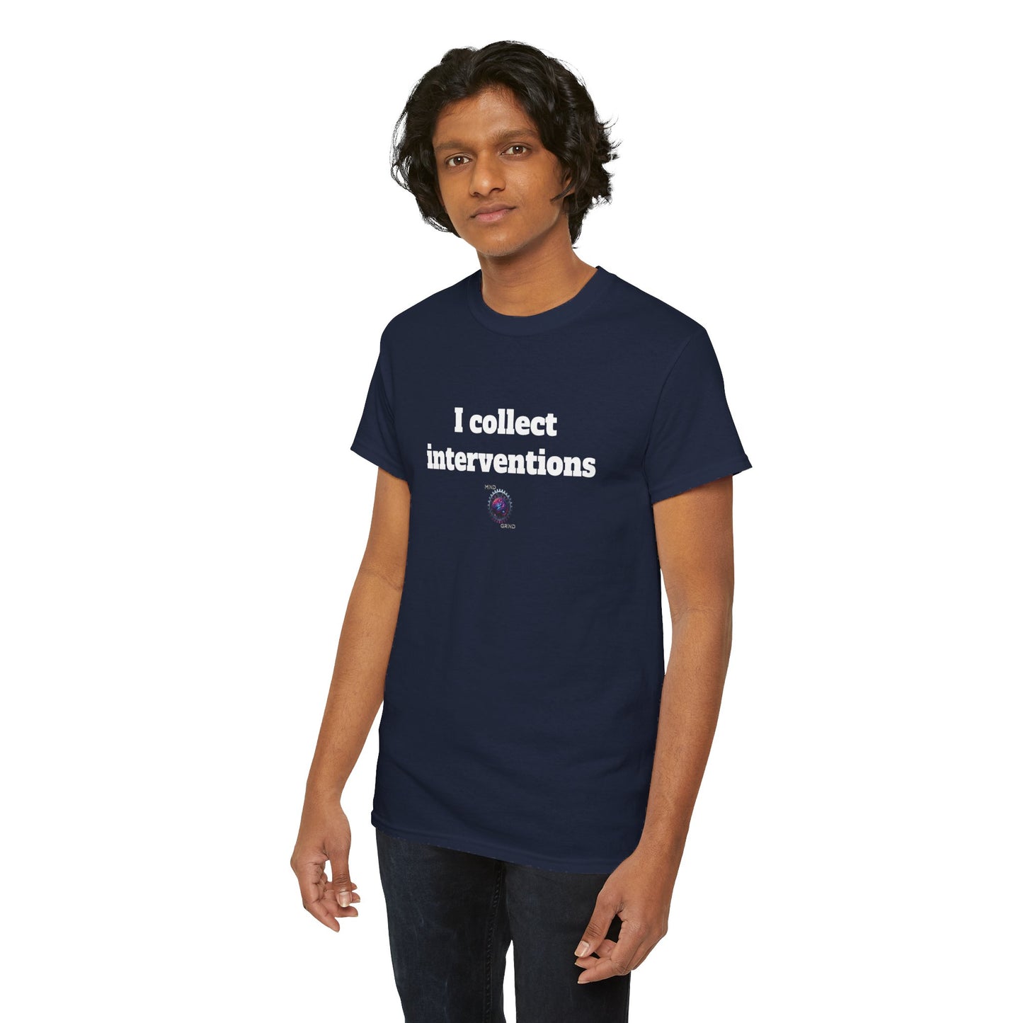 I collect interventions - Unisex Heavy Cotton Tee - Small Logo