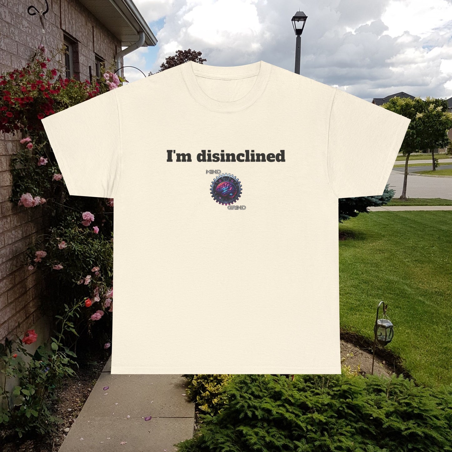 I'm disinclined - Unisex Heavy Cotton Tee - Large Logo