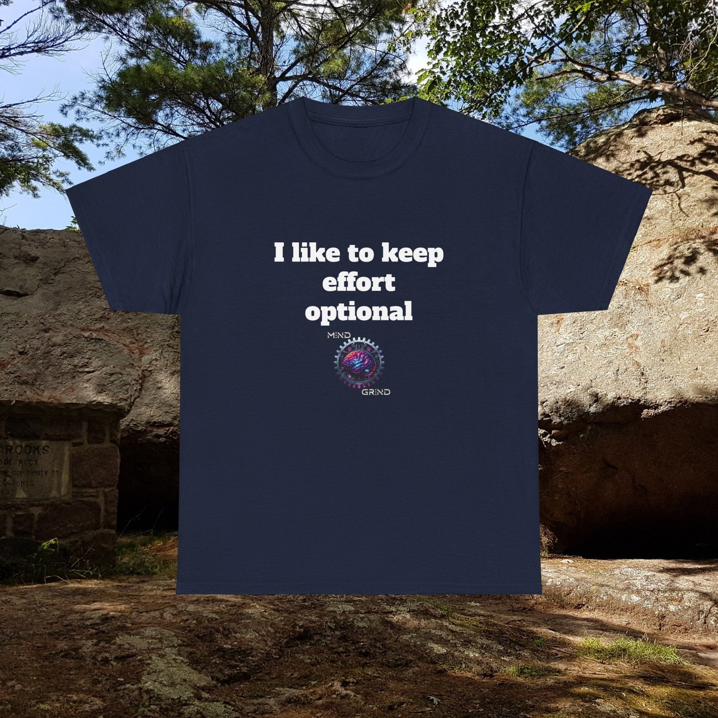 I like to keep effort optional - Unisex Heavy Cotton Tee - Large Logo
