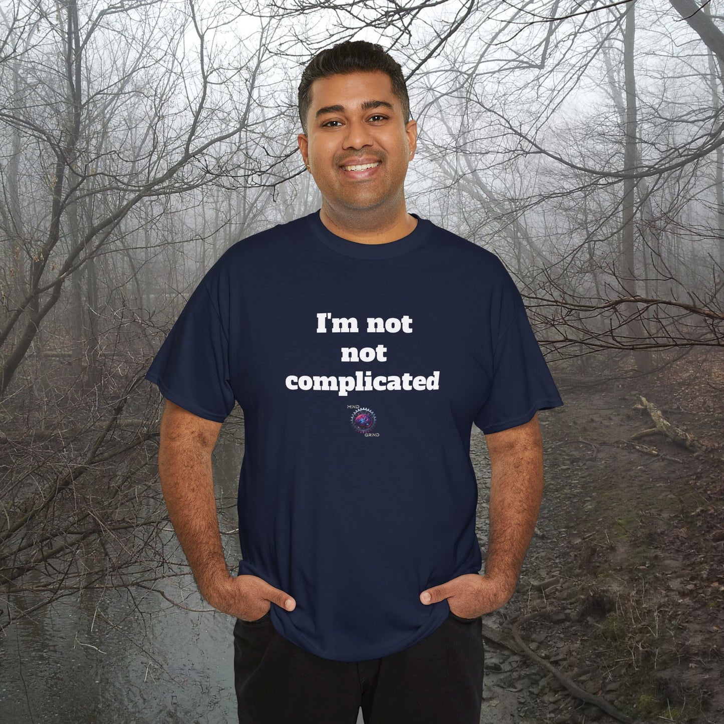 I'm not not complicated - Unisex Heavy Cotton Tee - Small Logo