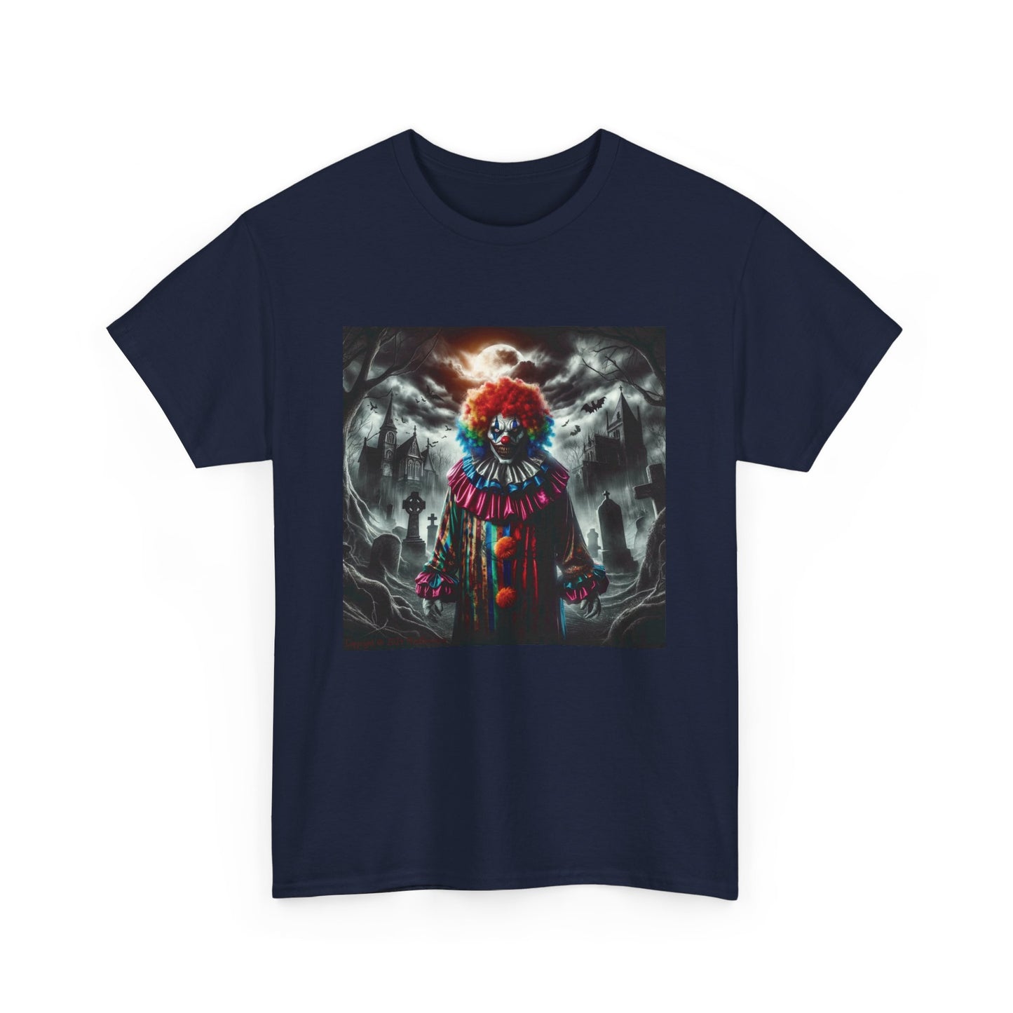 Horror Clown Graveyard - Unisex Heavy Cotton Tee