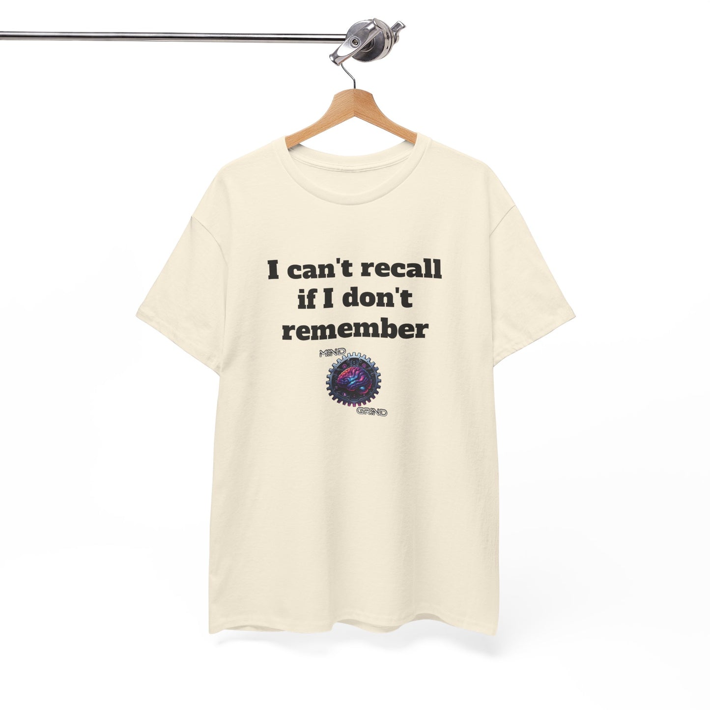 I can't recall if I don't remember - Unisex Heavy Cotton Tee - Large Logo