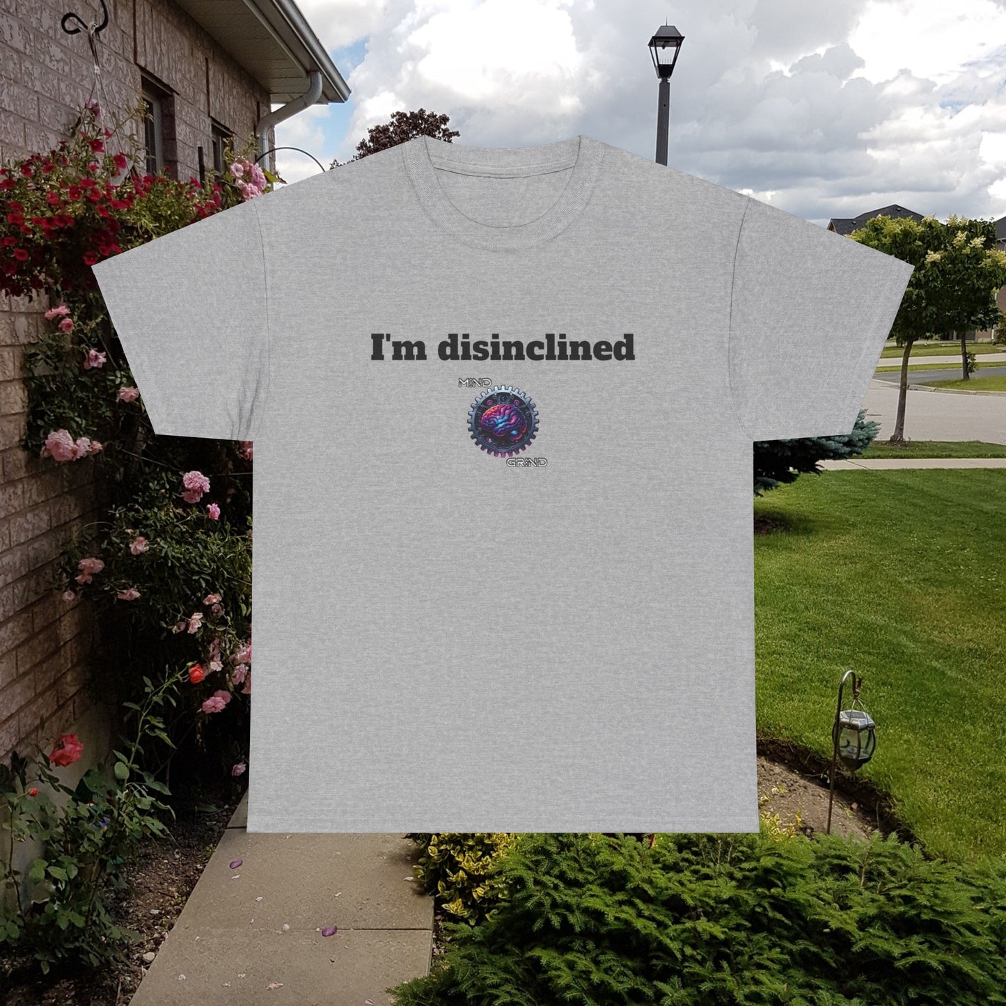 I'm disinclined - Unisex Heavy Cotton Tee - Large Logo