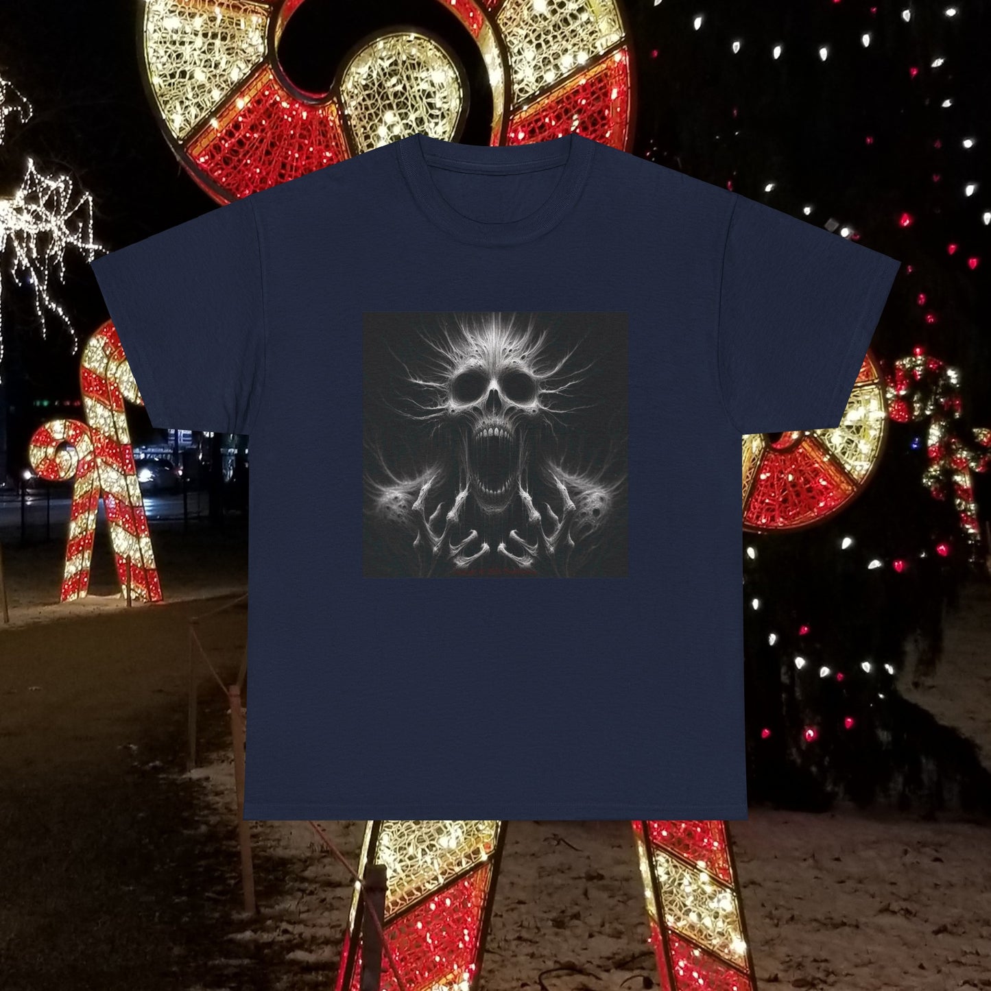 Horror Skeleton Scream - Unisex Heavy Cotton Tee