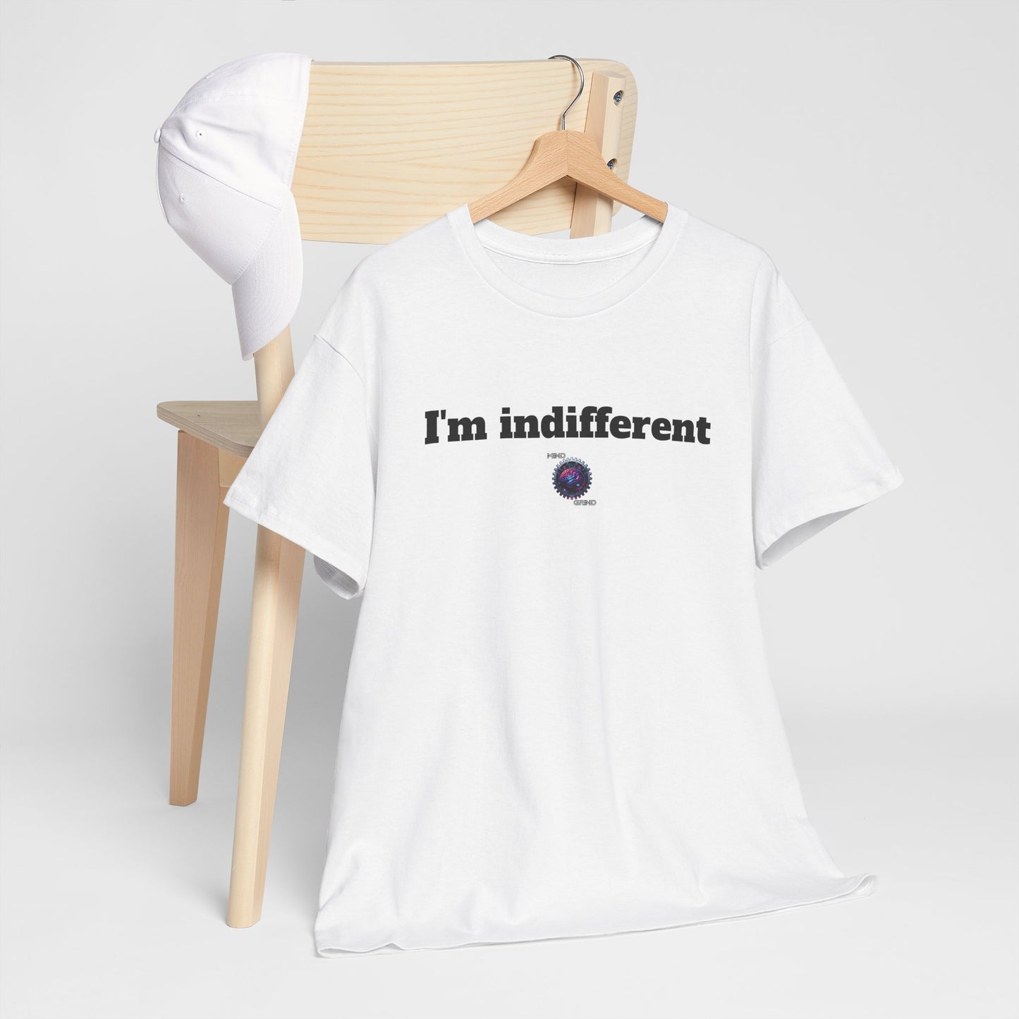 I'm indifferent - Unisex Heavy Cotton Tee - Small Logo