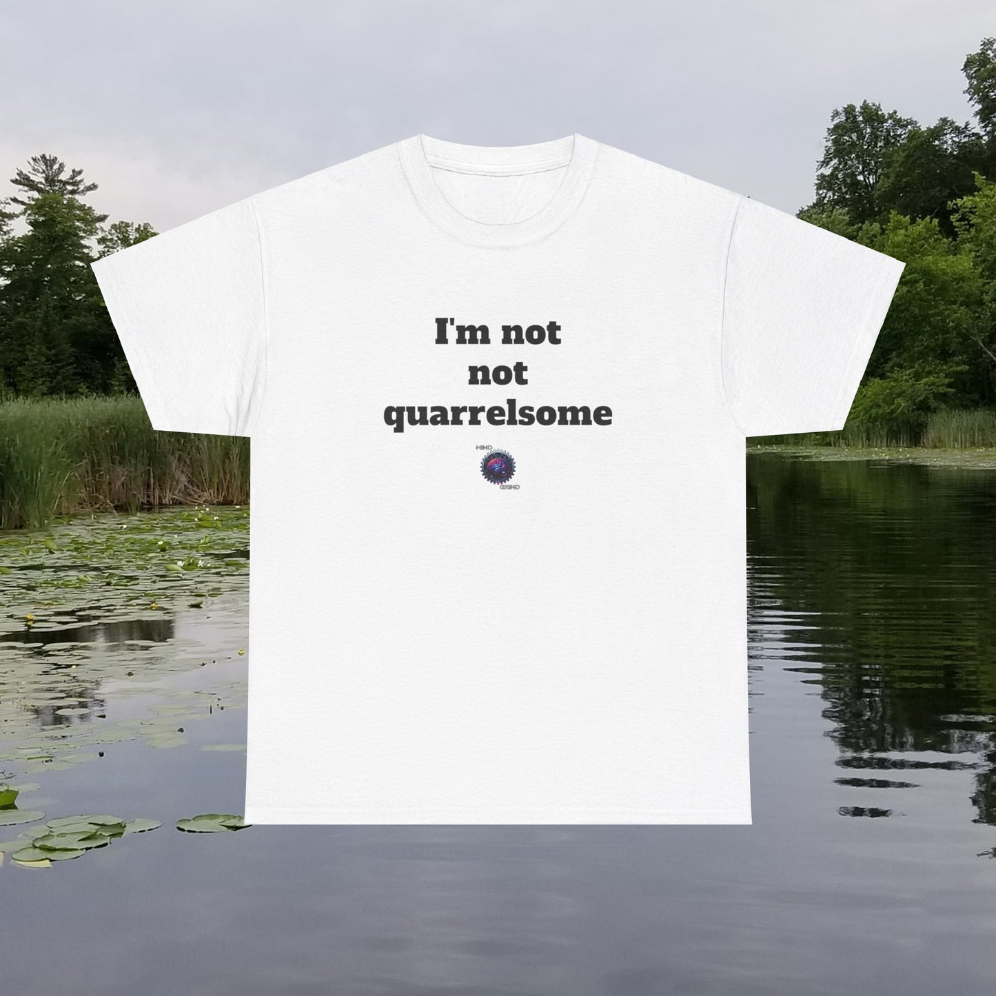I'm not not quarrelsome - Unisex Heavy Cotton Tee - Small Logo