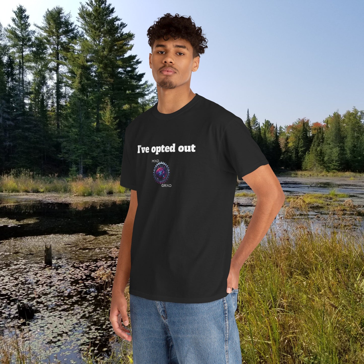 I've opted out - Unisex Heavy Cotton Tee - Large Logo