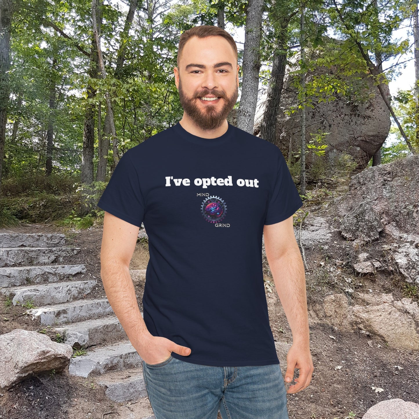 I've opted out - Unisex Heavy Cotton Tee - Large Logo