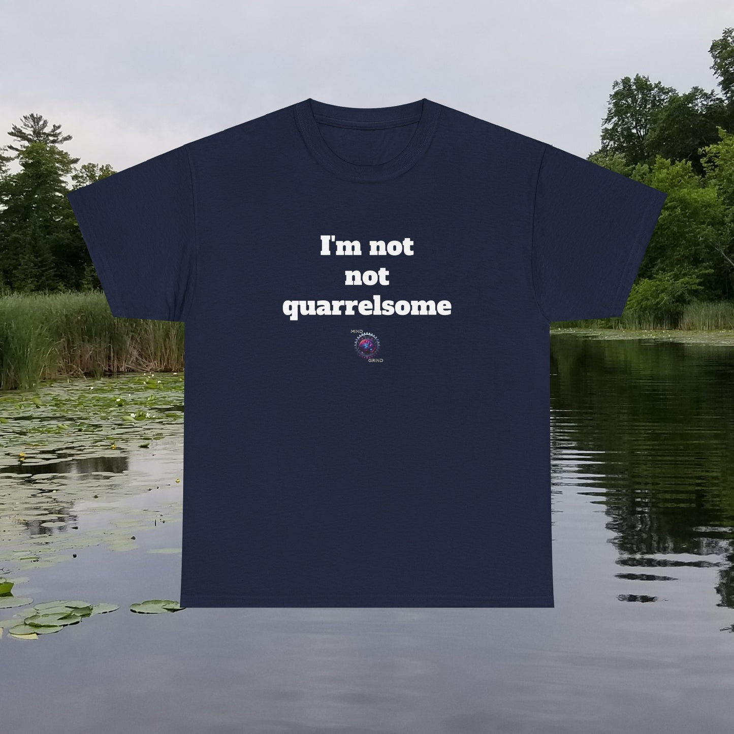 I'm not not quarrelsome - Unisex Heavy Cotton Tee - Small Logo