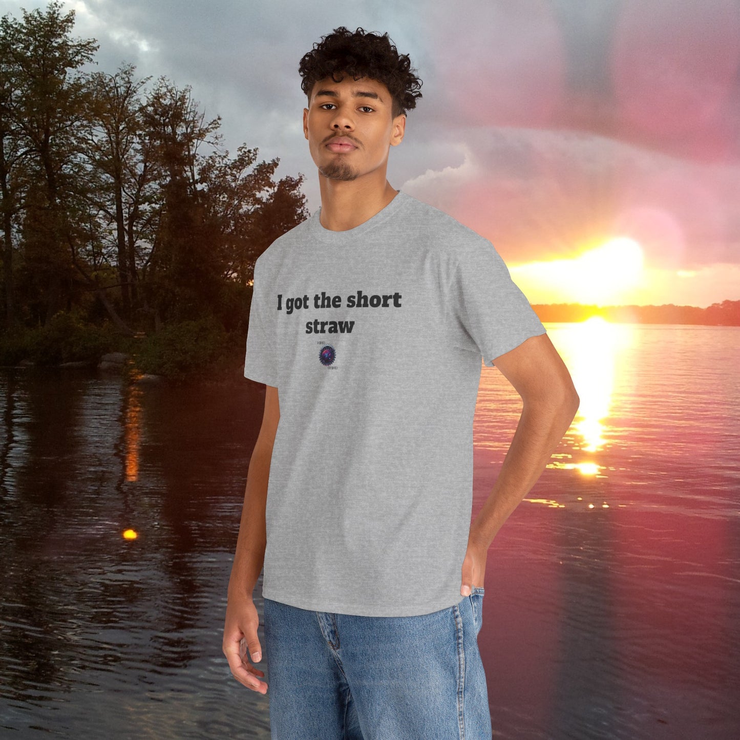 I got the short straw - Unisex Heavy Cotton Tee - Small Logo