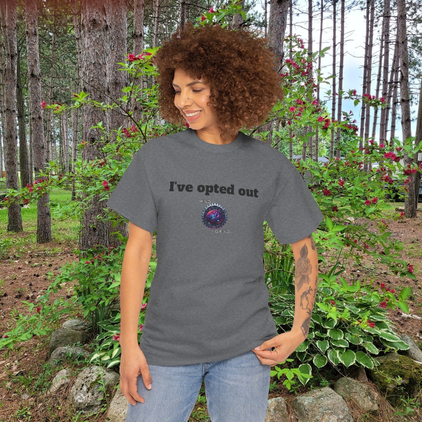 I've opted out - Unisex Heavy Cotton Tee - Large Logo