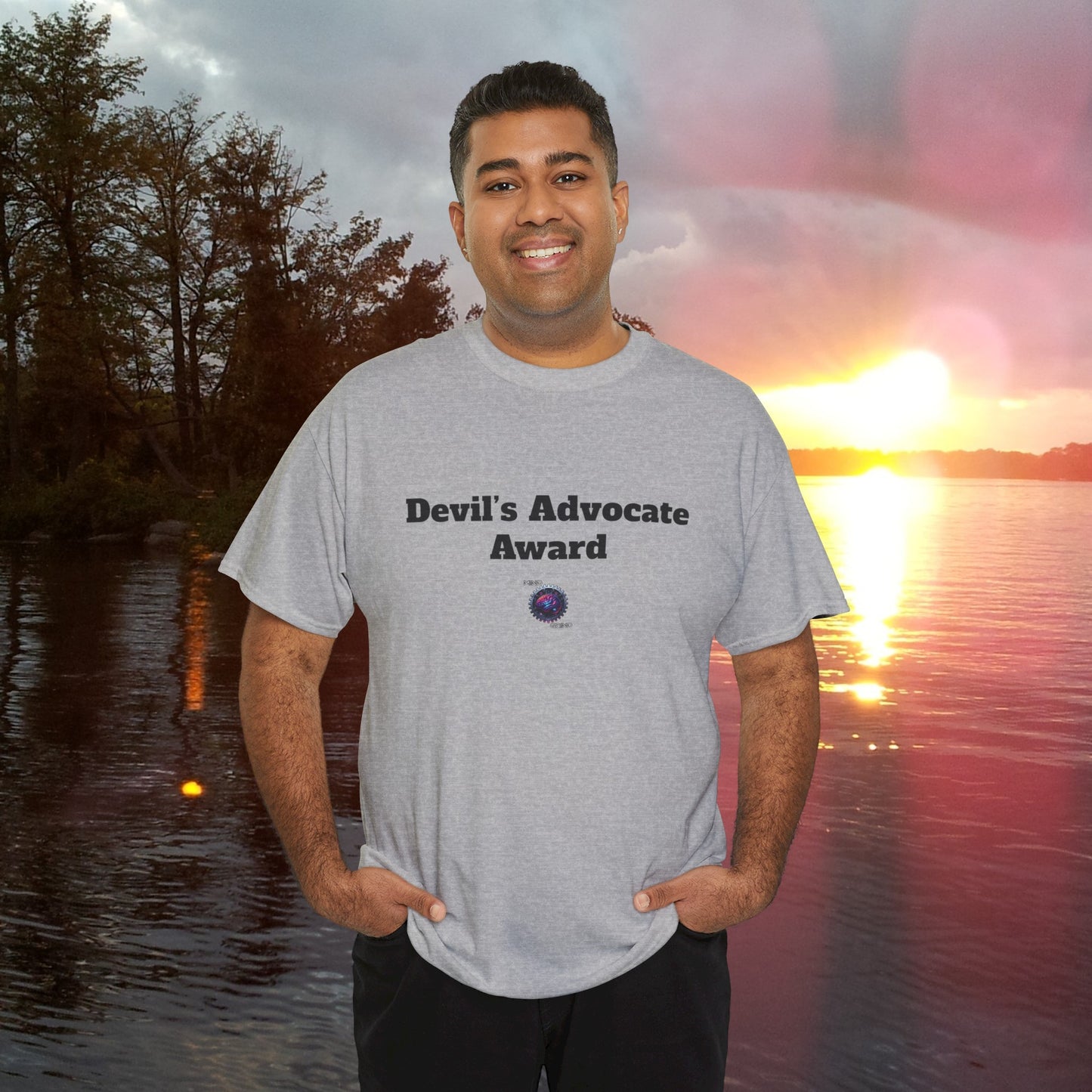 Devil's Advocate Award - Unisex Heavy Cotton Tee - Small Logo
