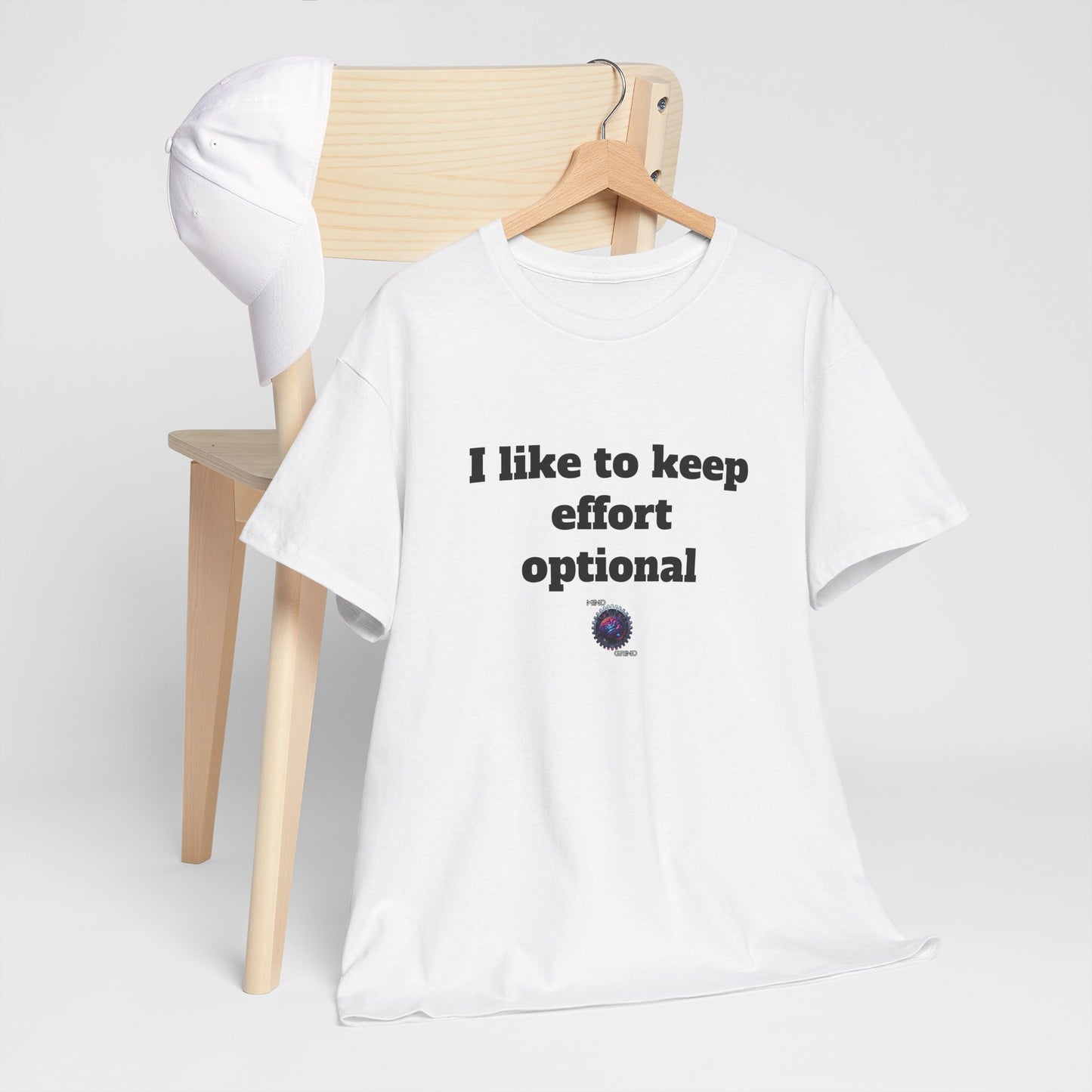 I like to keep effort optional - Unisex Heavy Cotton Tee - Small Logo