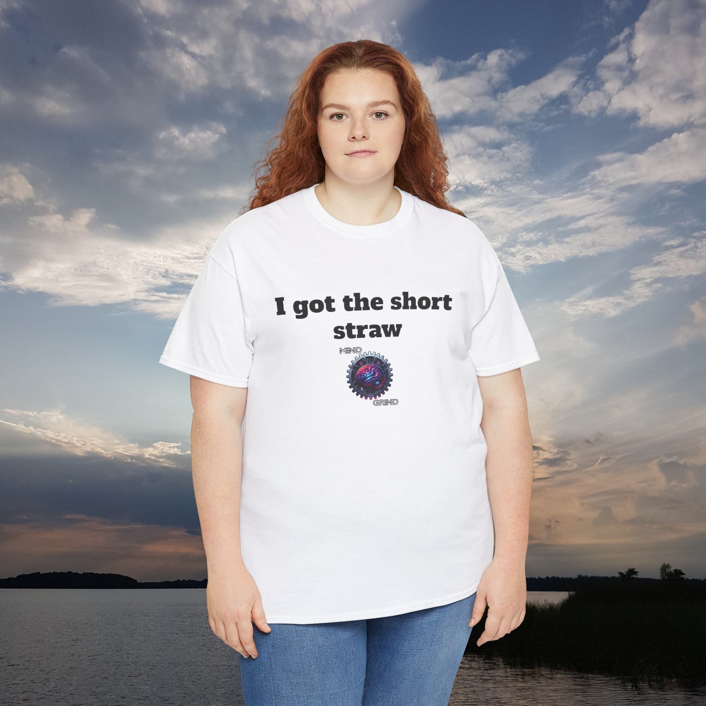 I got the short straw - Unisex Heavy Cotton Tee - Large Logo