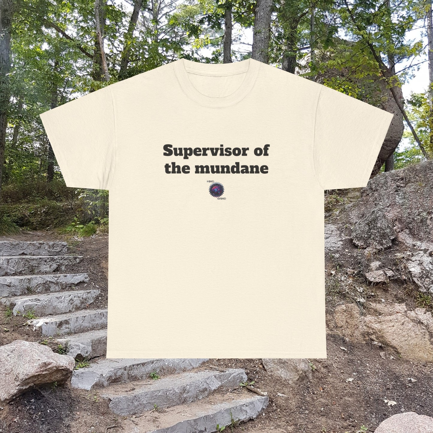 Supervisor of the mundane - Unisex Heavy Cotton Tee - Small Logo