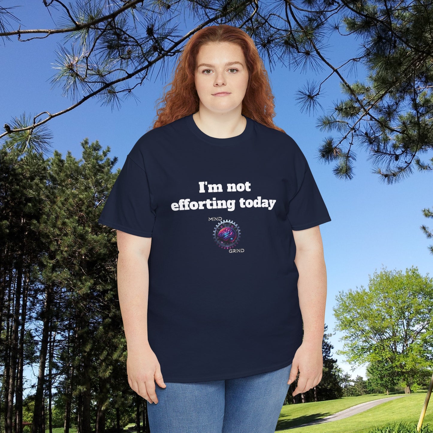 I'm not efforting today - Unisex Heavy Cotton Tee - Large Logo