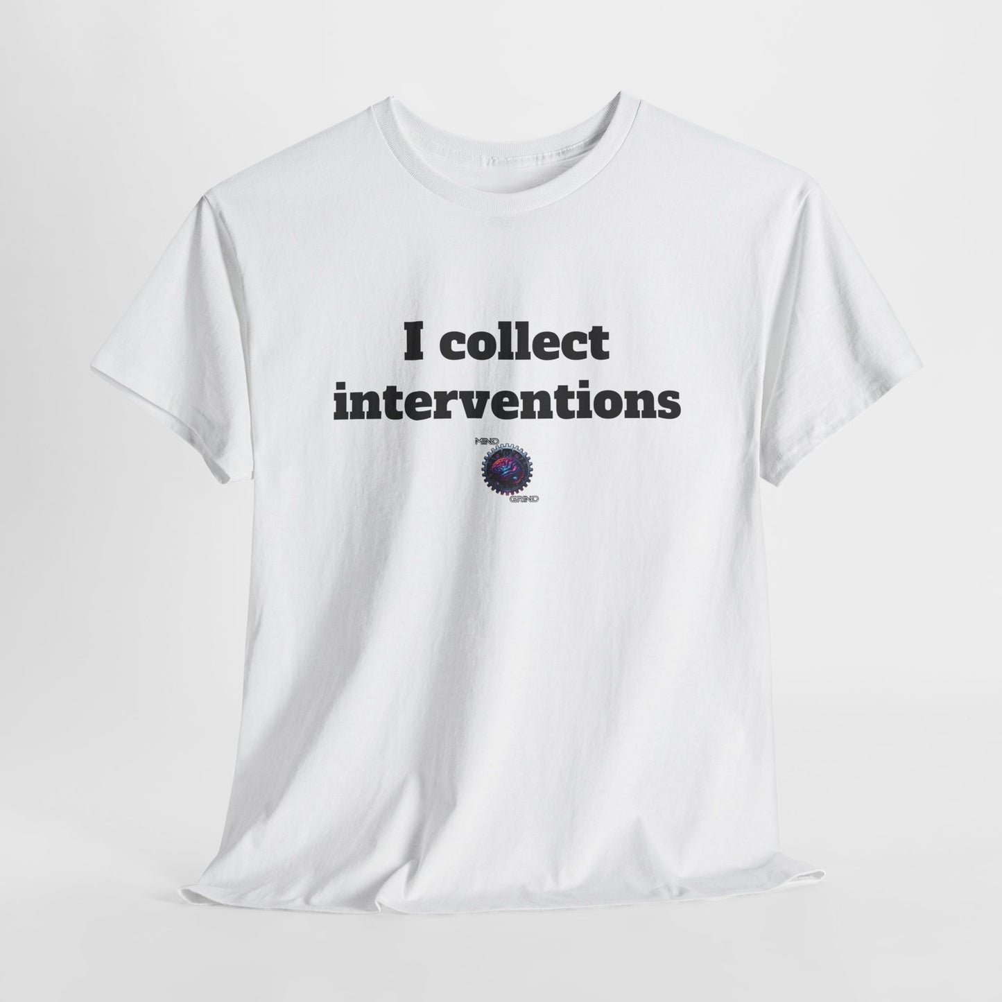 I collect interventions - Unisex Heavy Cotton Tee - Small Logo