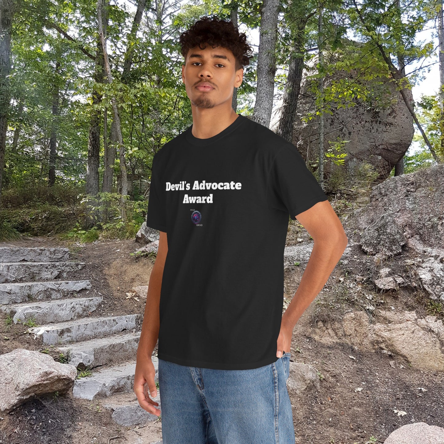 Devil's Advocate Award - Unisex Heavy Cotton Tee - Small Logo
