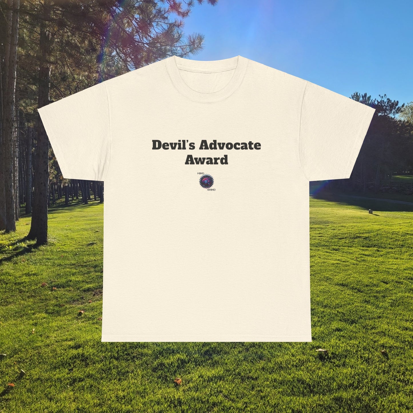 Devil's Advocate Award - Unisex Heavy Cotton Tee - Small Logo