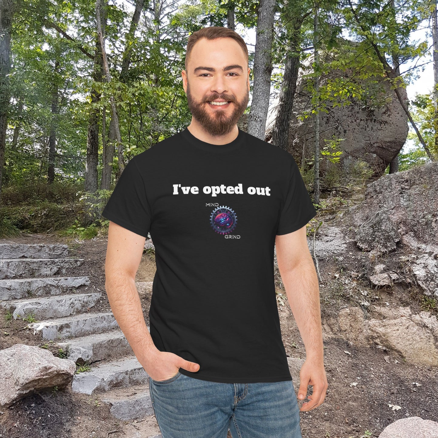 I've opted out - Unisex Heavy Cotton Tee - Large Logo