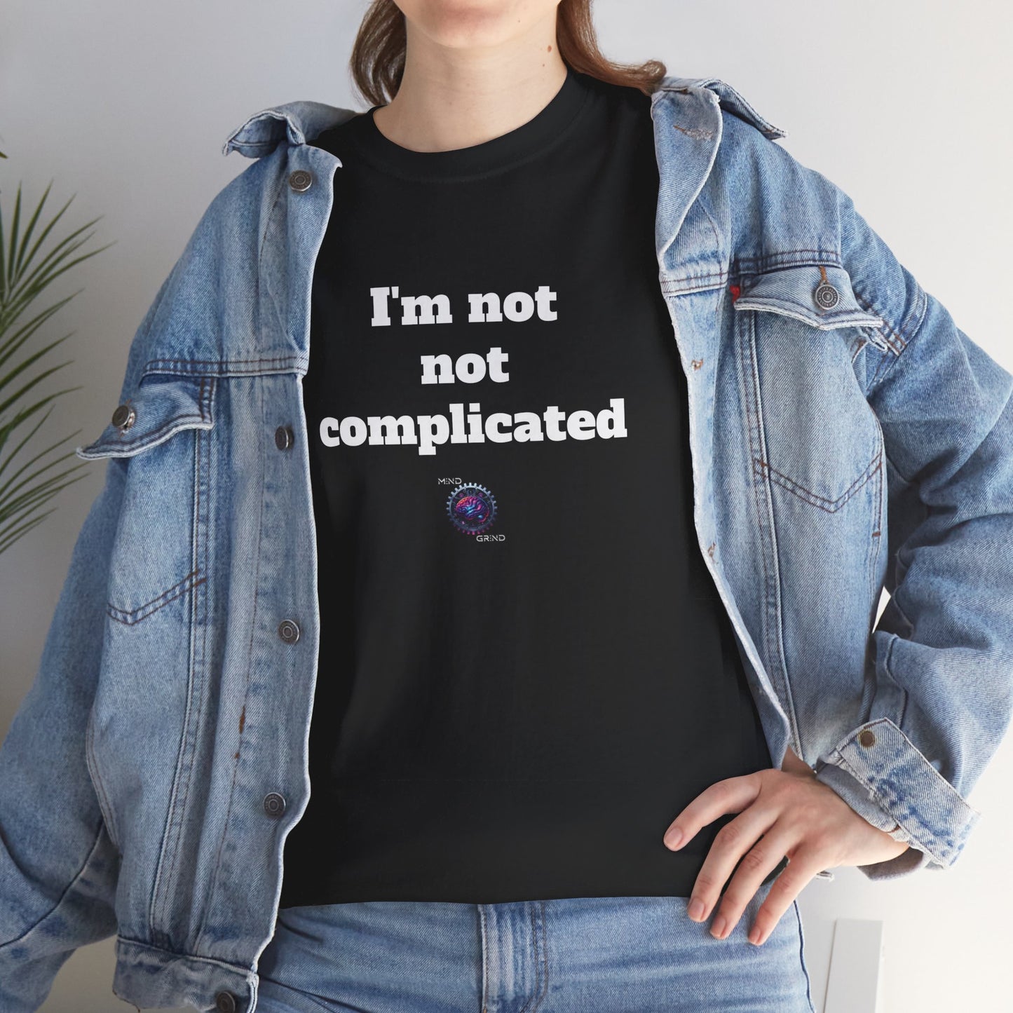 I'm not not complicated - Unisex Heavy Cotton Tee - Small Logo
