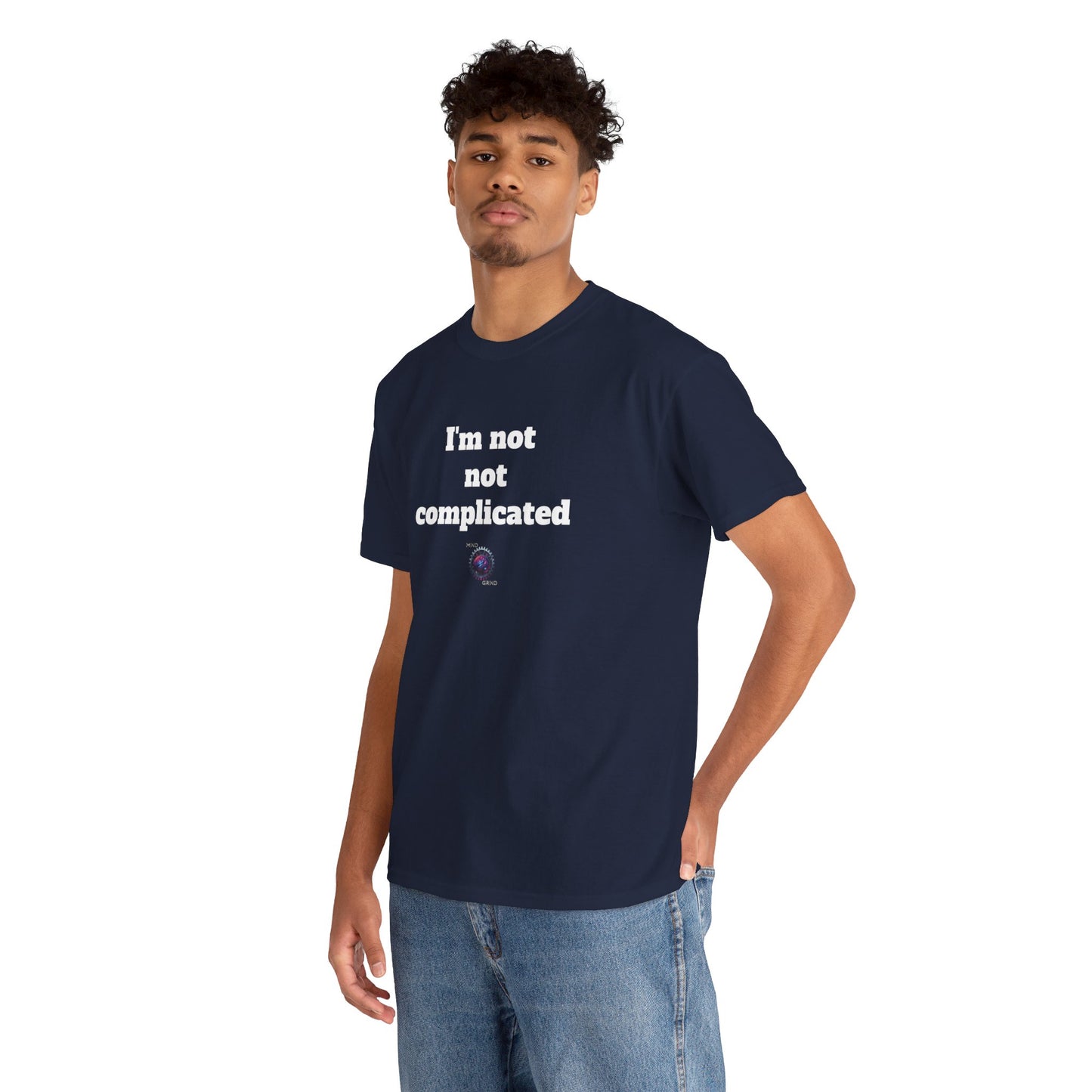 I'm not not complicated - Unisex Heavy Cotton Tee - Small Logo