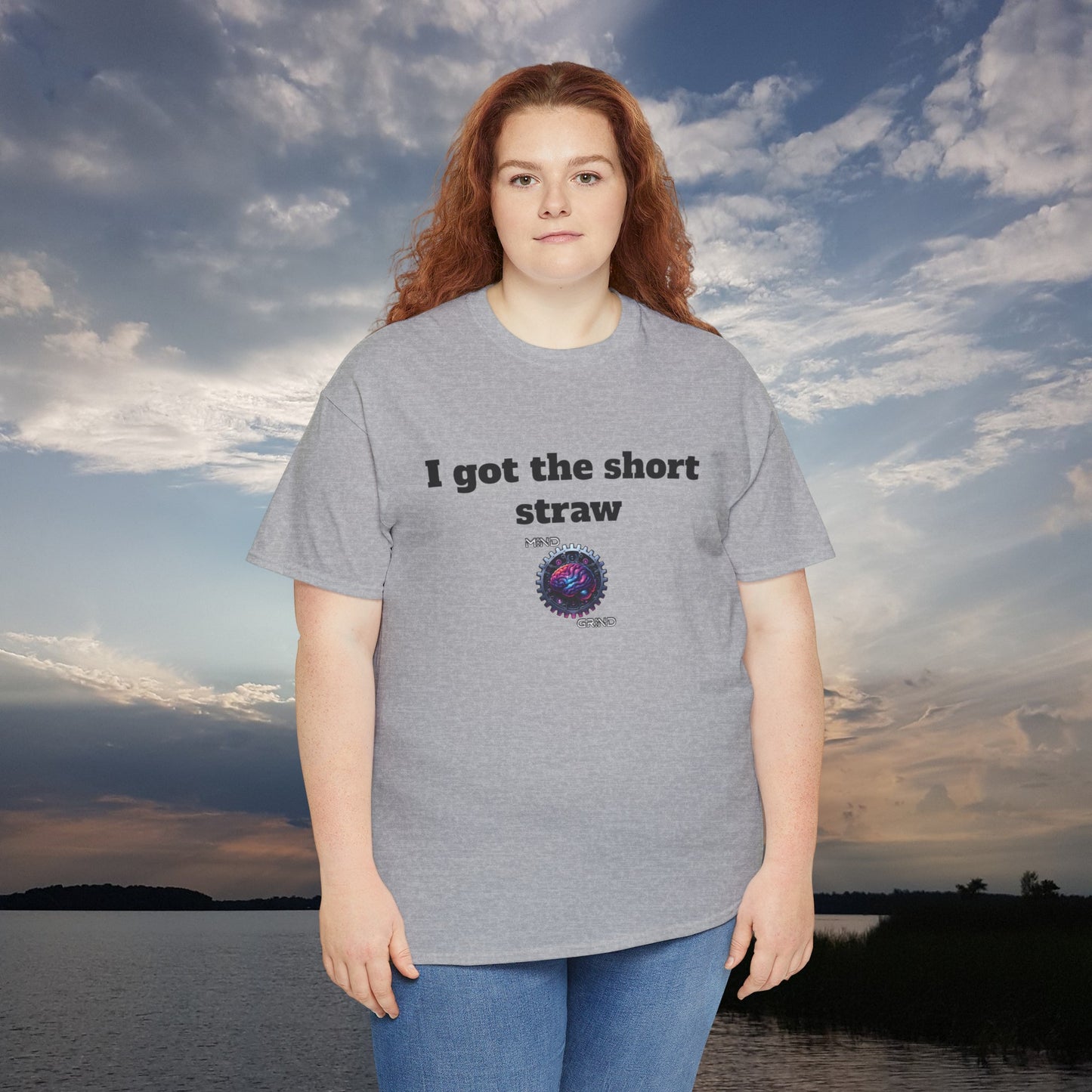 I got the short straw - Unisex Heavy Cotton Tee - Large Logo