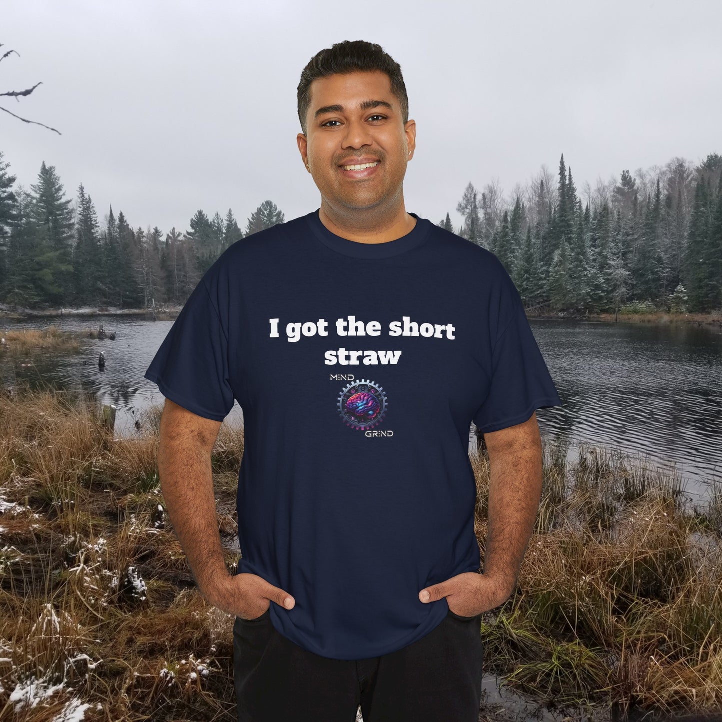 I got the short straw - Unisex Heavy Cotton Tee - Large Logo