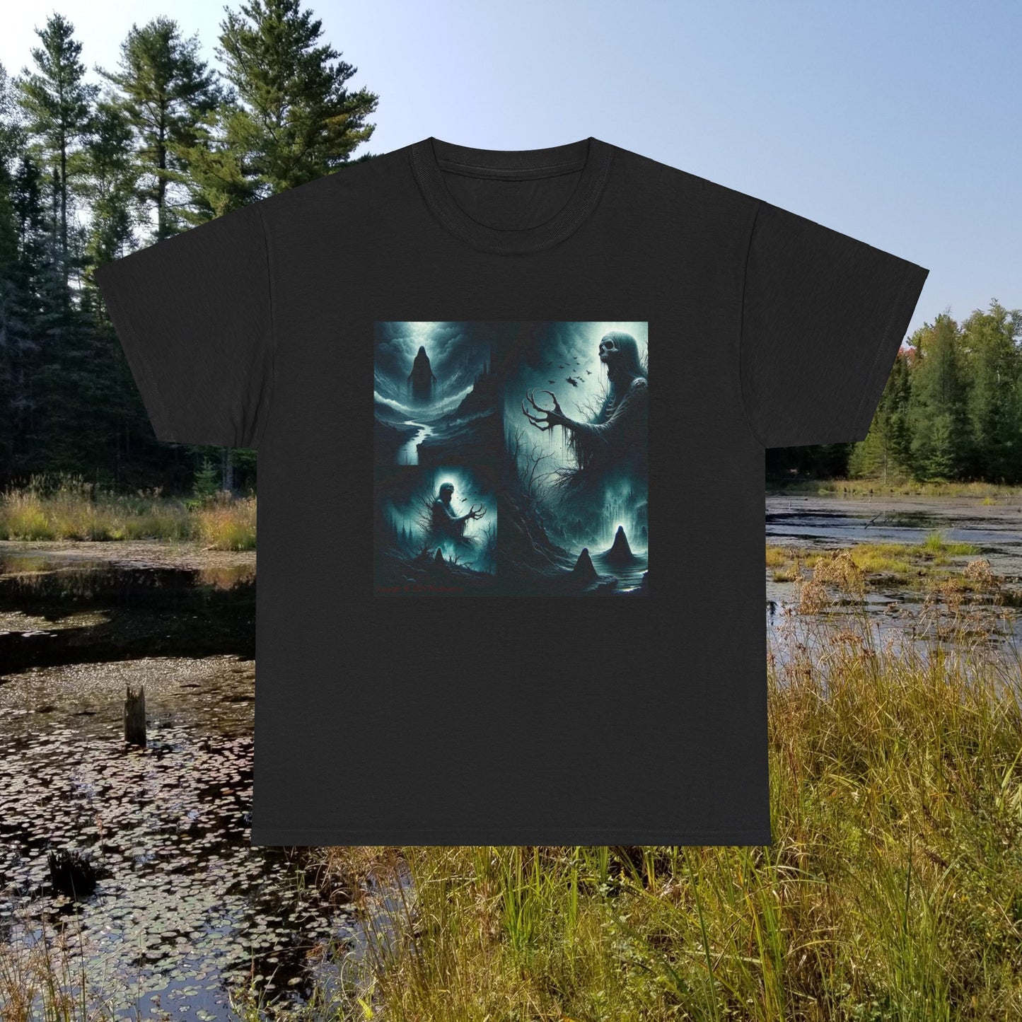 Horror 3 Skeletons - Unisex Heavy Cotton Tee