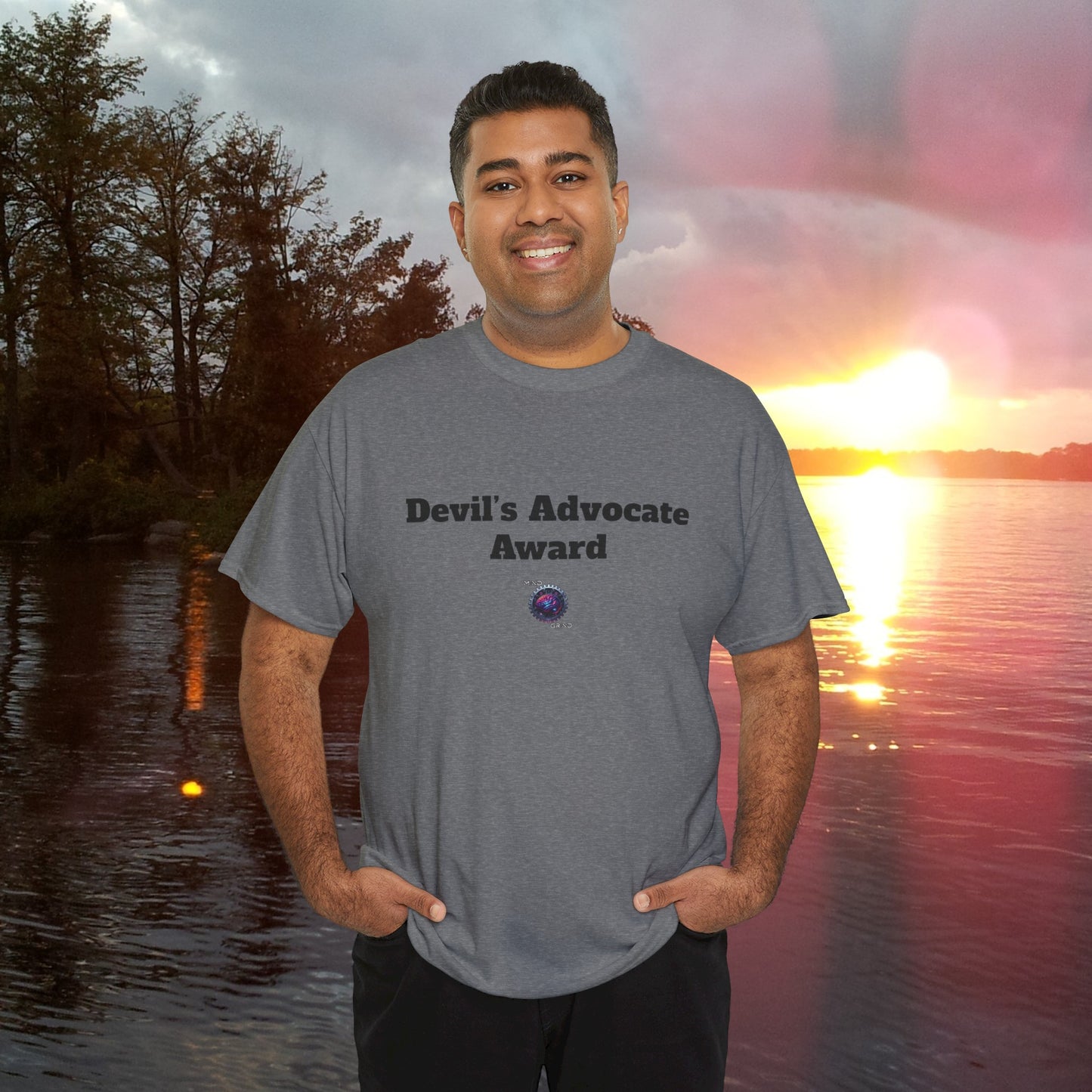 Devil's Advocate Award - Unisex Heavy Cotton Tee - Small Logo