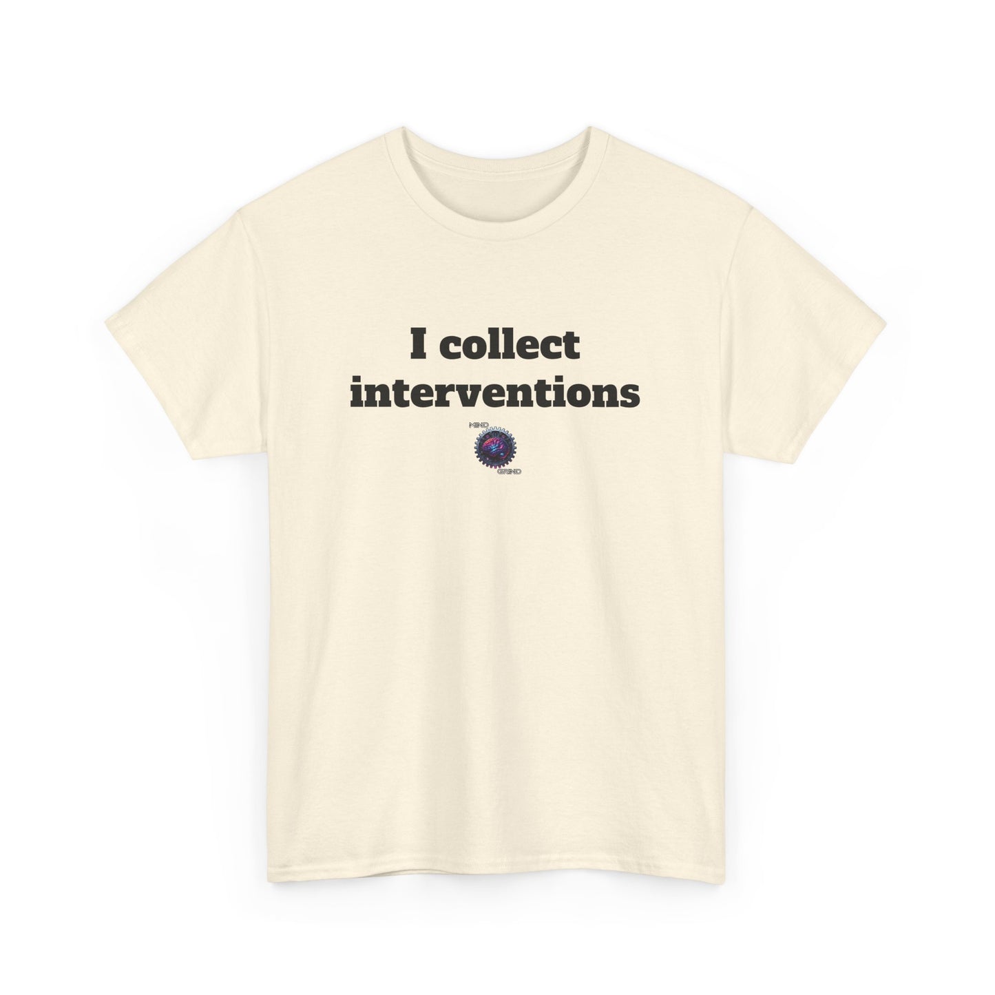 I collect interventions - Unisex Heavy Cotton Tee - Small Logo
