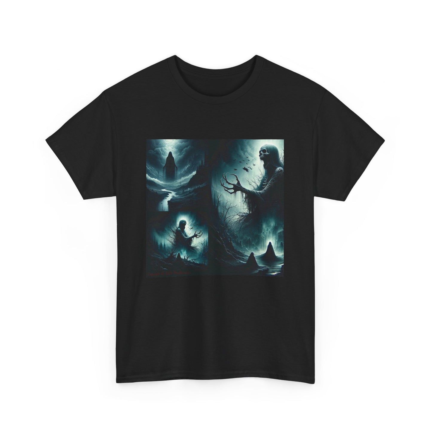Horror 3 Skeletons - Unisex Heavy Cotton Tee