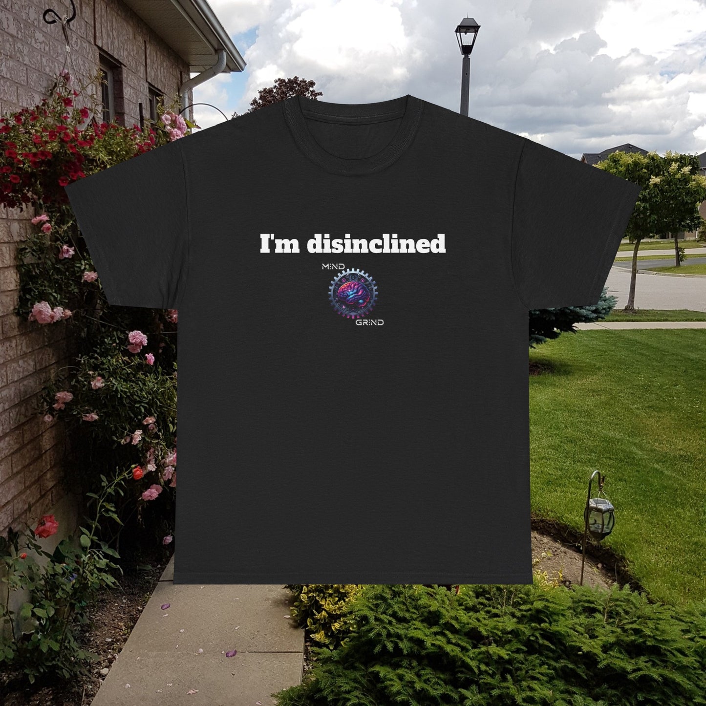 I'm disinclined - Unisex Heavy Cotton Tee - Large Logo