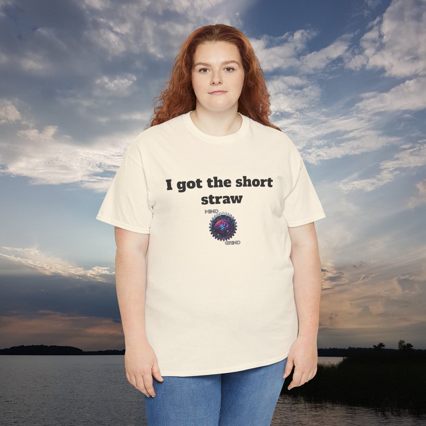 I got the short straw - Unisex Heavy Cotton Tee - Large Logo