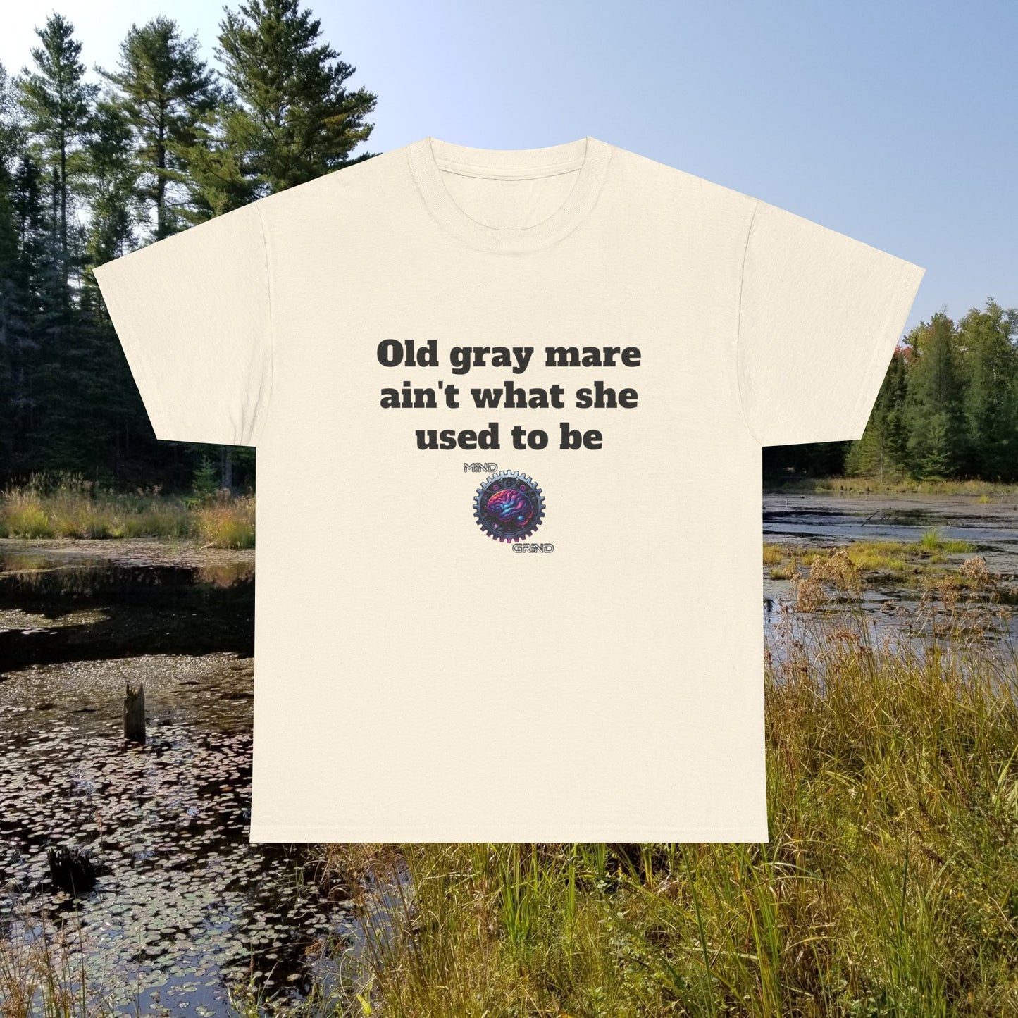 Old gray mare ain't what she used to be - Unisex Heavy Cotton Tee - Large Logo