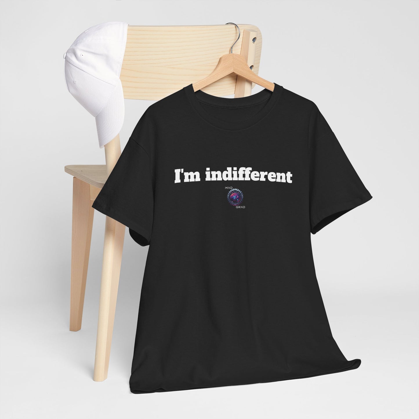 I'm indifferent - Unisex Heavy Cotton Tee - Small Logo