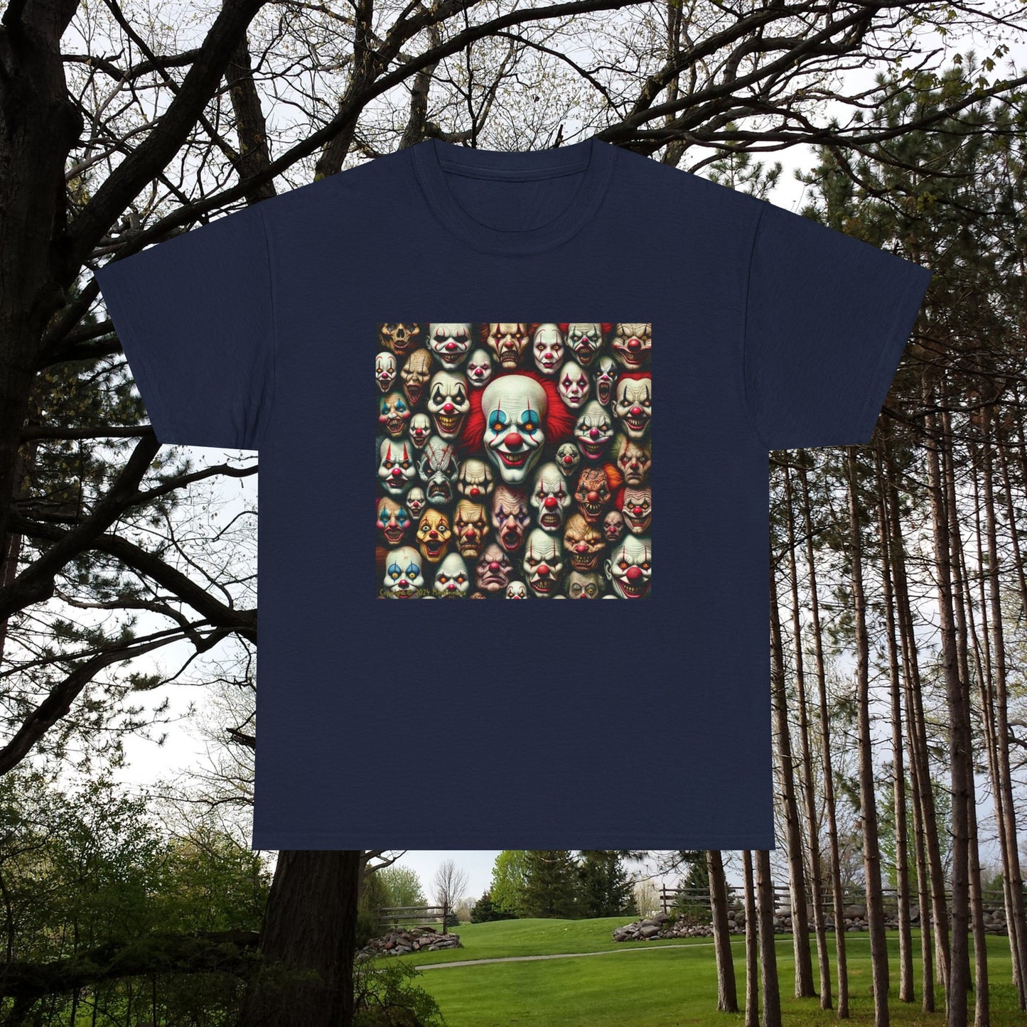 Horror Clown Collage - Unisex Heavy Cotton Tee