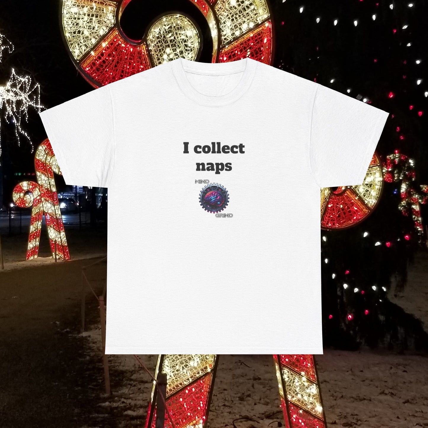 I collect naps - Unisex Heavy Cotton Tee - Large Logo