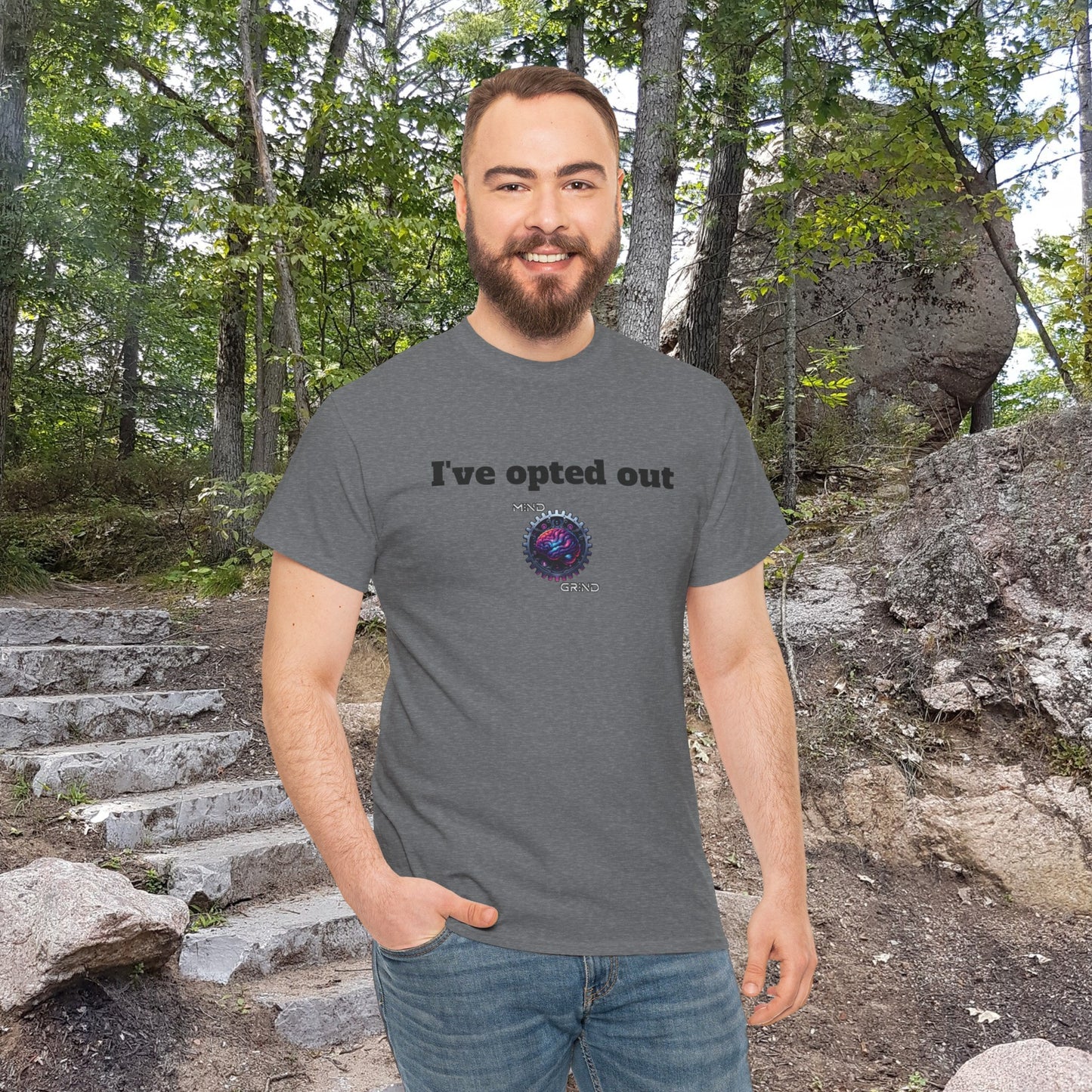 I've opted out - Unisex Heavy Cotton Tee - Large Logo