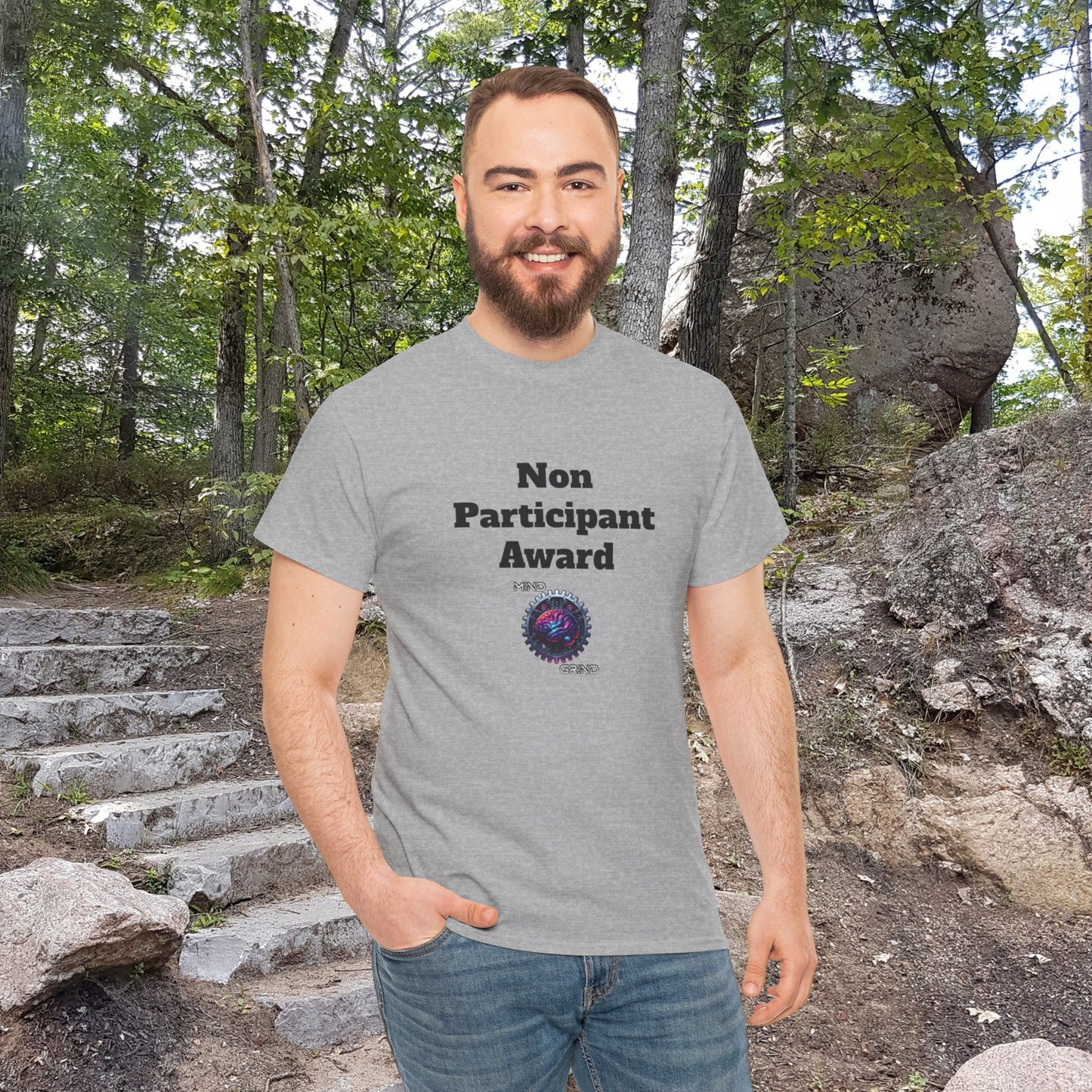 Non Participant Award - Unisex Heavy Cotton Tee - Large Logo