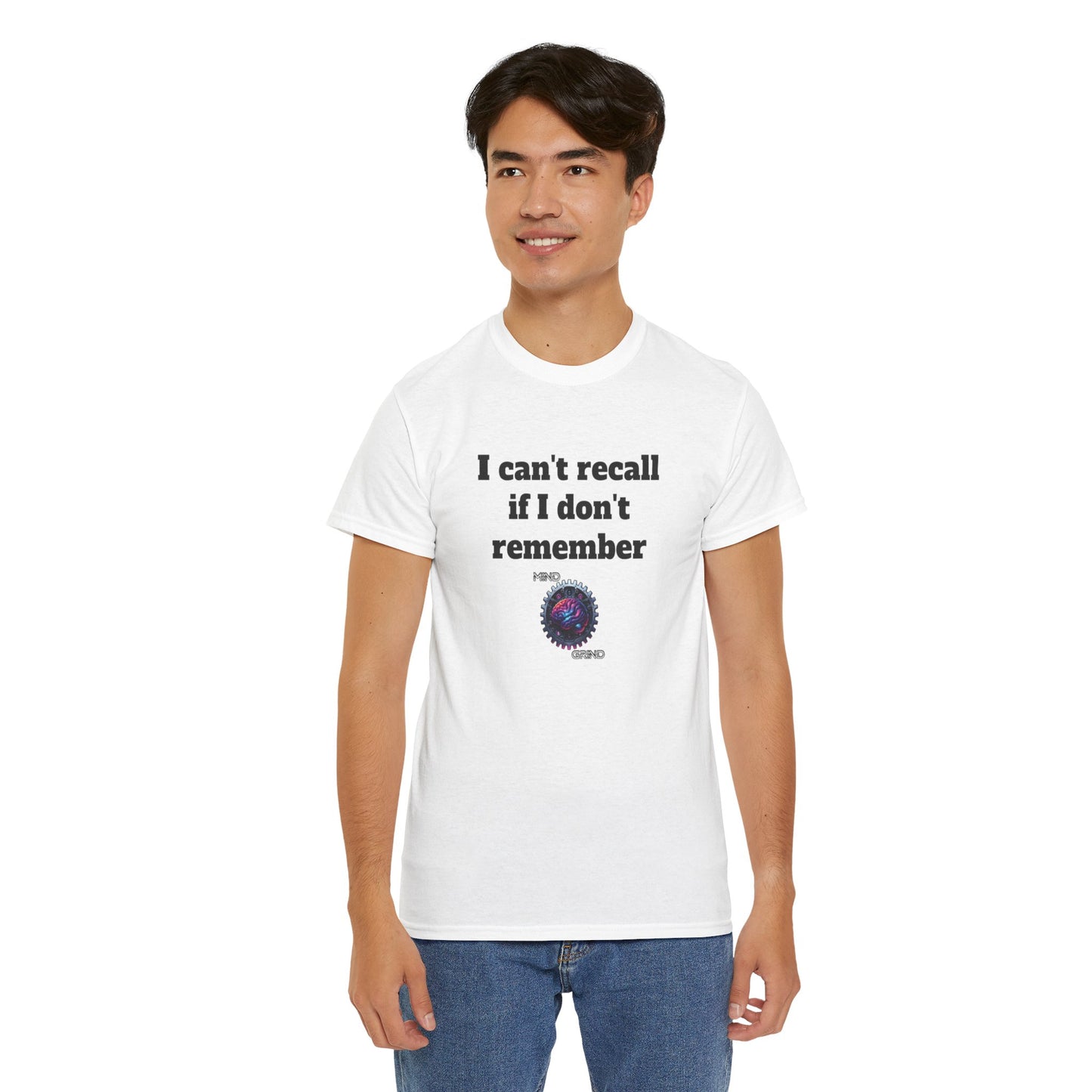 I can't recall if I don't remember - Unisex Heavy Cotton Tee - Large Logo