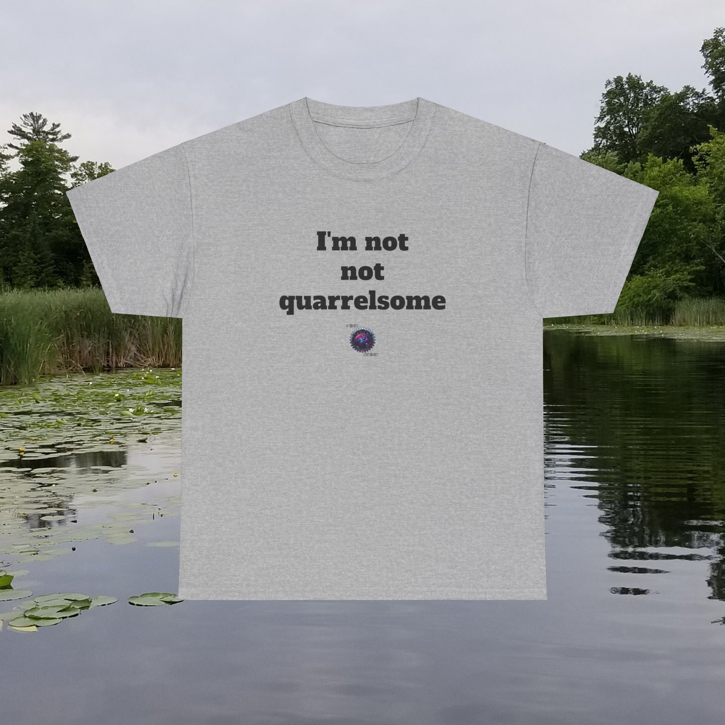 I'm not not quarrelsome - Unisex Heavy Cotton Tee - Small Logo