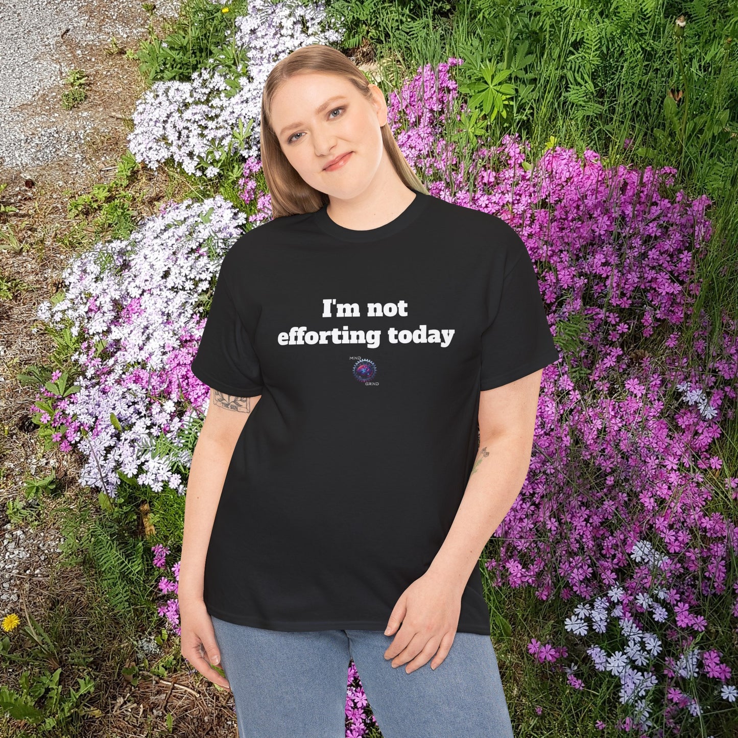 I'm not efforting today - Unisex Heavy Cotton Tee - Small Logo
