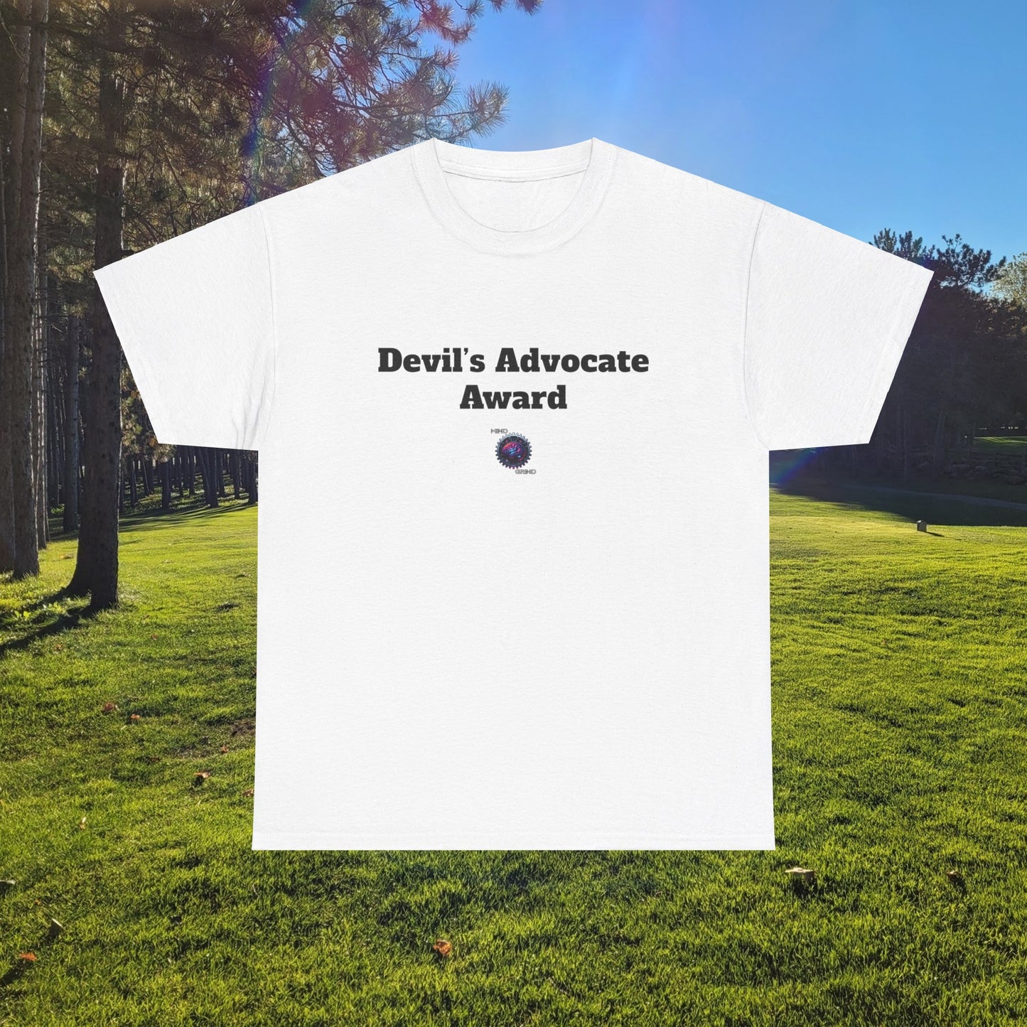 Devil's Advocate Award - Unisex Heavy Cotton Tee - Small Logo