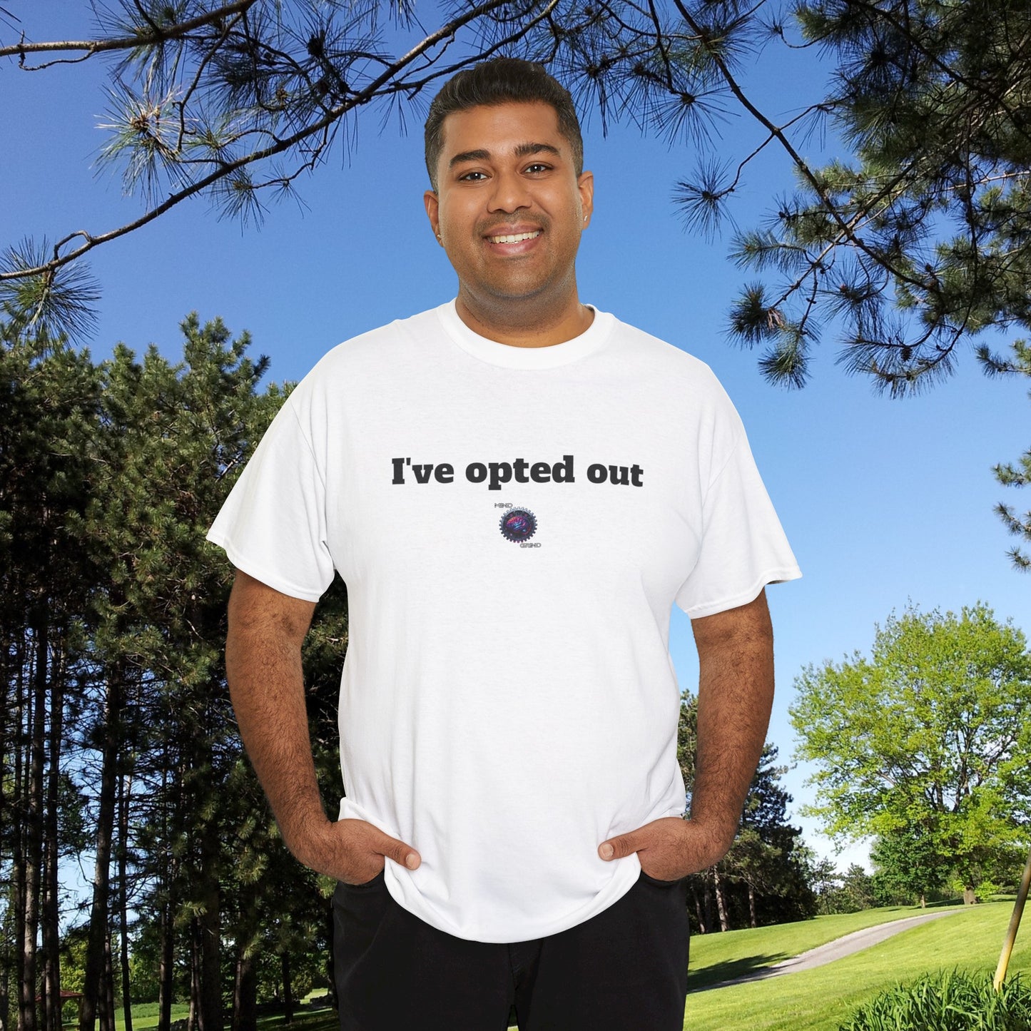 I've opted out - Unisex Heavy Cotton Tee - Small Logo