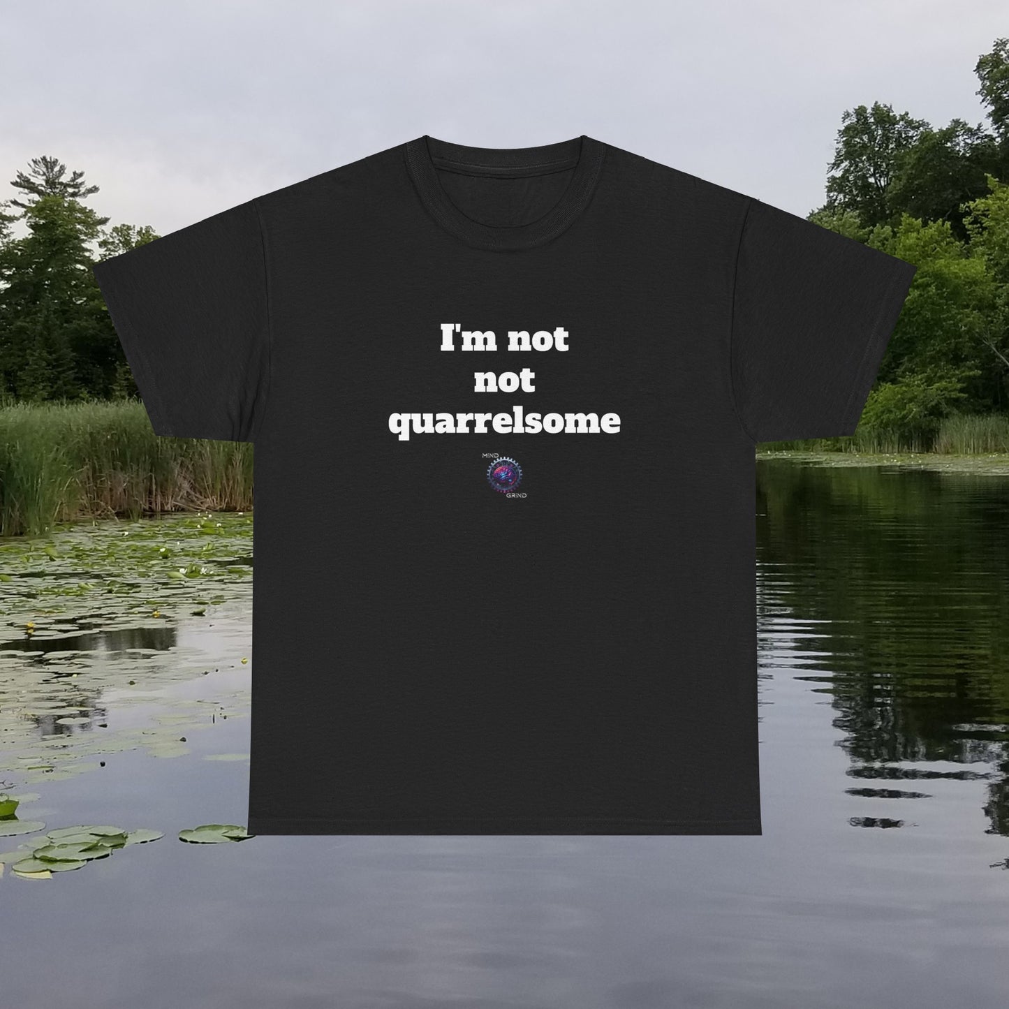 I'm not not quarrelsome - Unisex Heavy Cotton Tee - Small Logo
