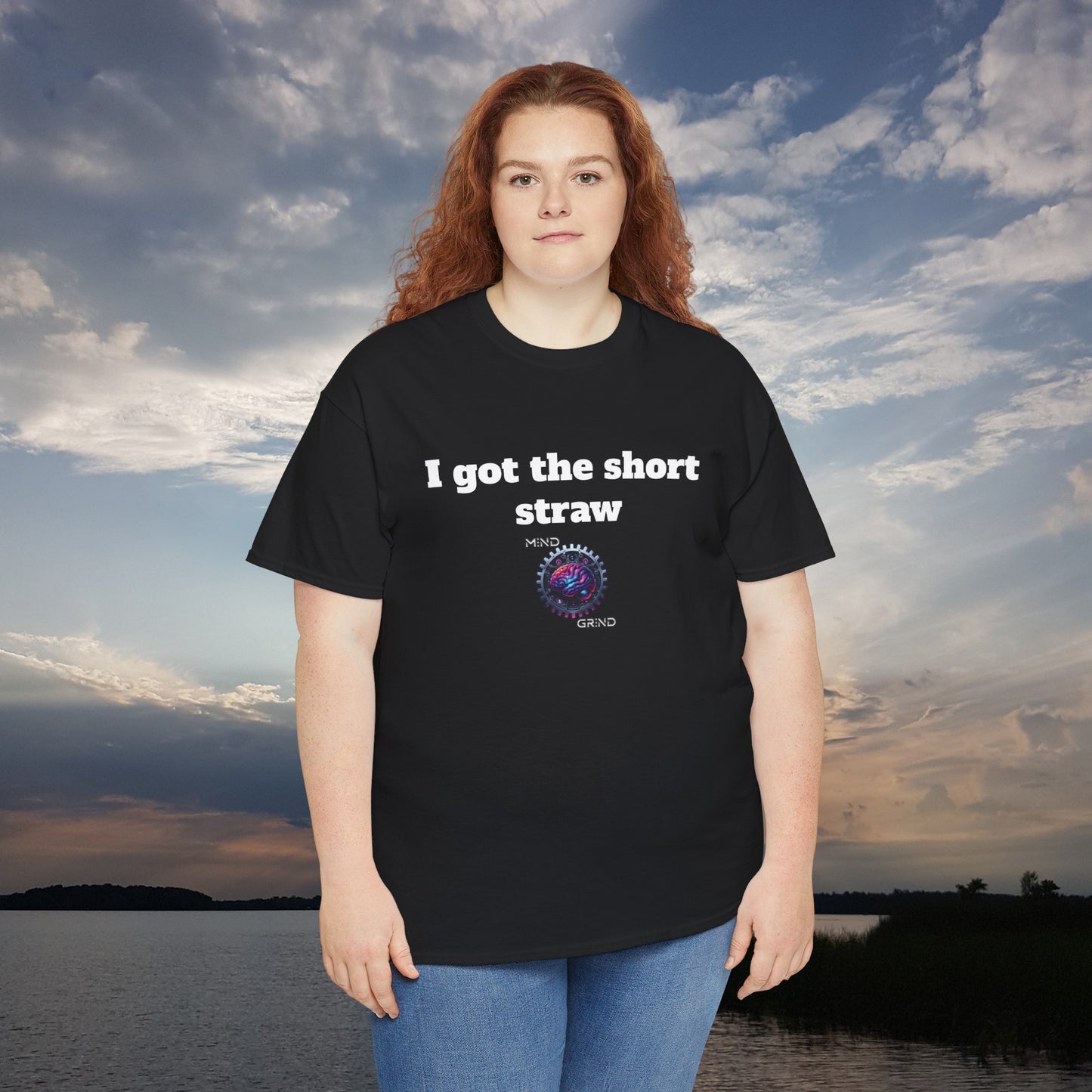I got the short straw - Unisex Heavy Cotton Tee - Large Logo