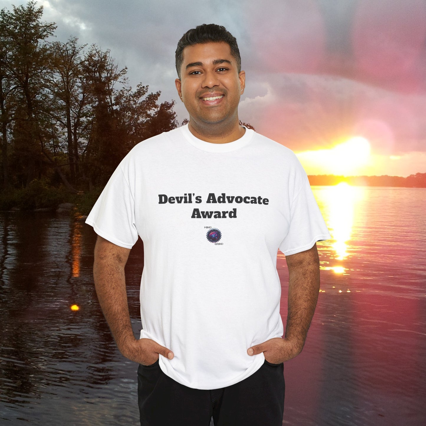 Devil's Advocate Award - Unisex Heavy Cotton Tee - Small Logo