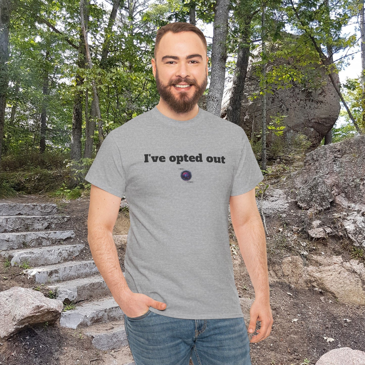 I've opted out - Unisex Heavy Cotton Tee - Small Logo